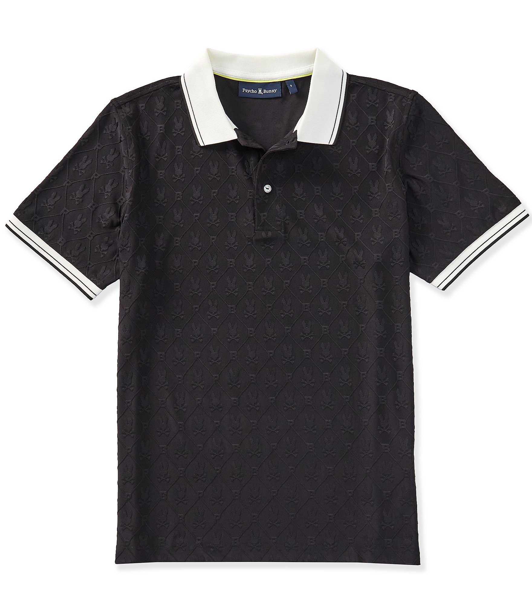 Psycho Bunny Garry Jacquard Short Sleeve Polo Shirt