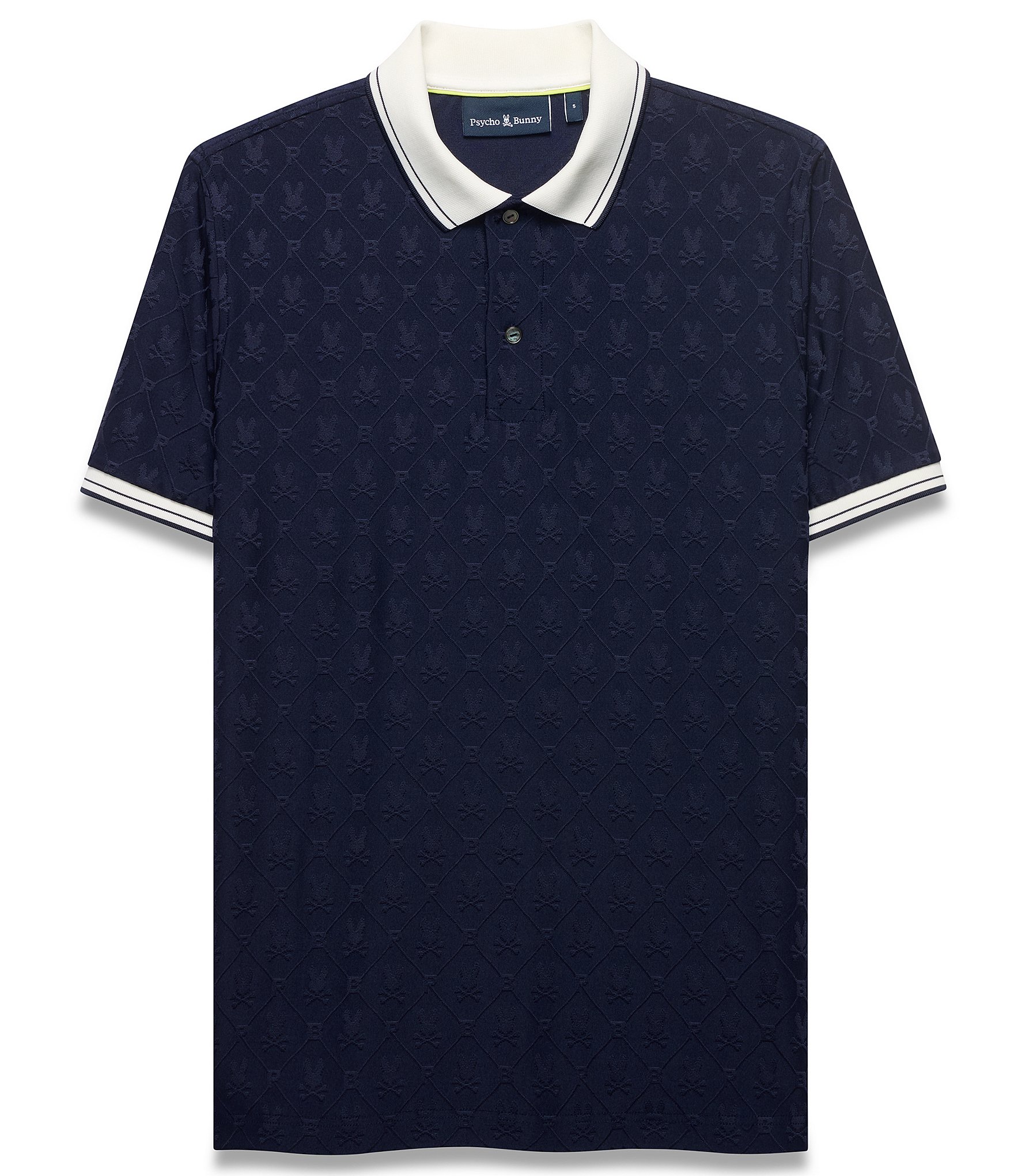 Psycho Bunny Garry Jacquard Short Sleeve Polo Shirt