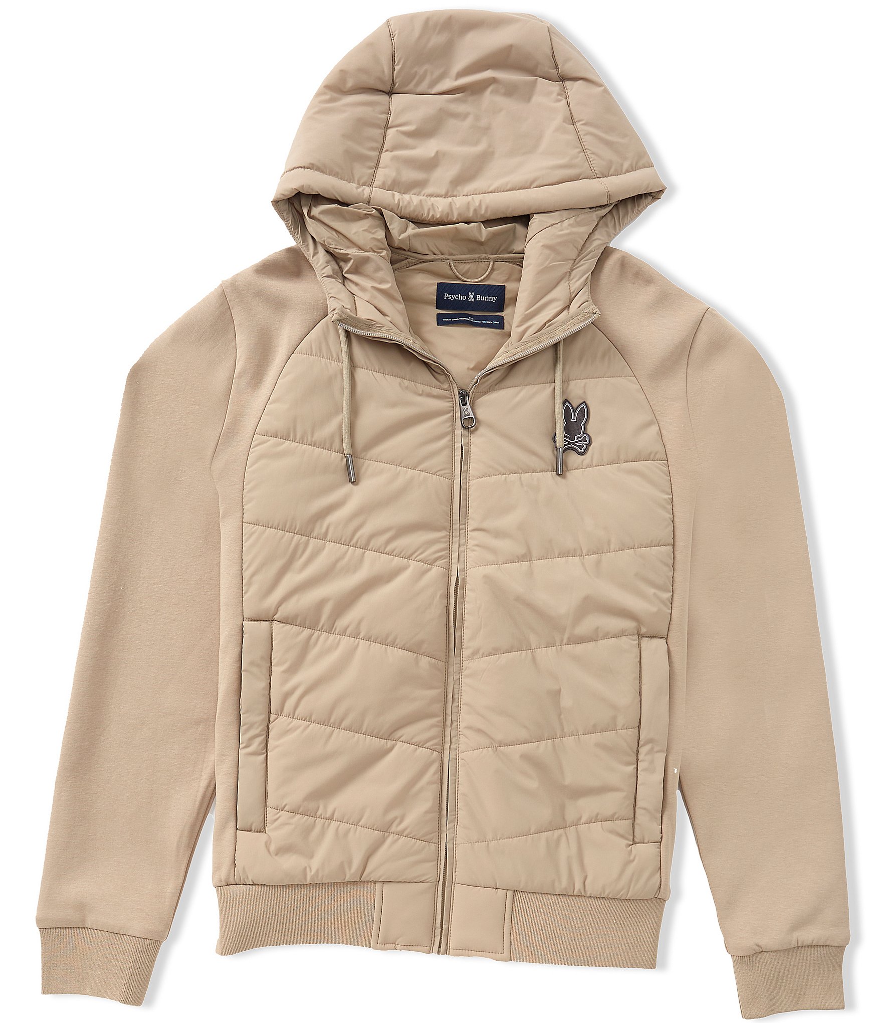 Psycho Bunny Gordley Mixed-Media Hooded Jacket