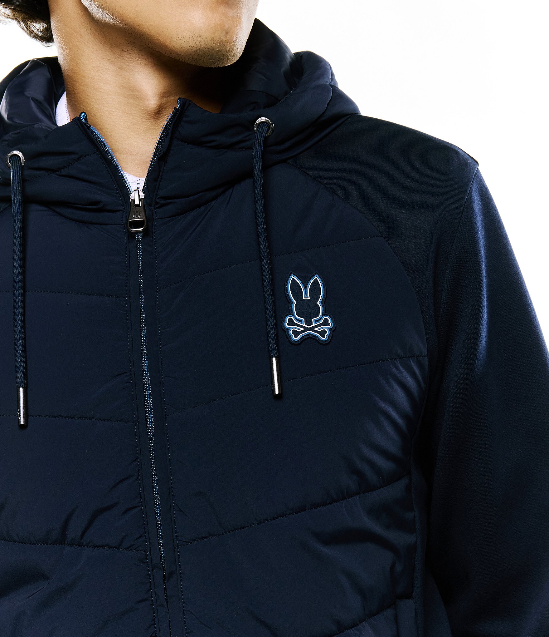 Psycho Bunny Gordley Mixed-Media Hooded Jacket