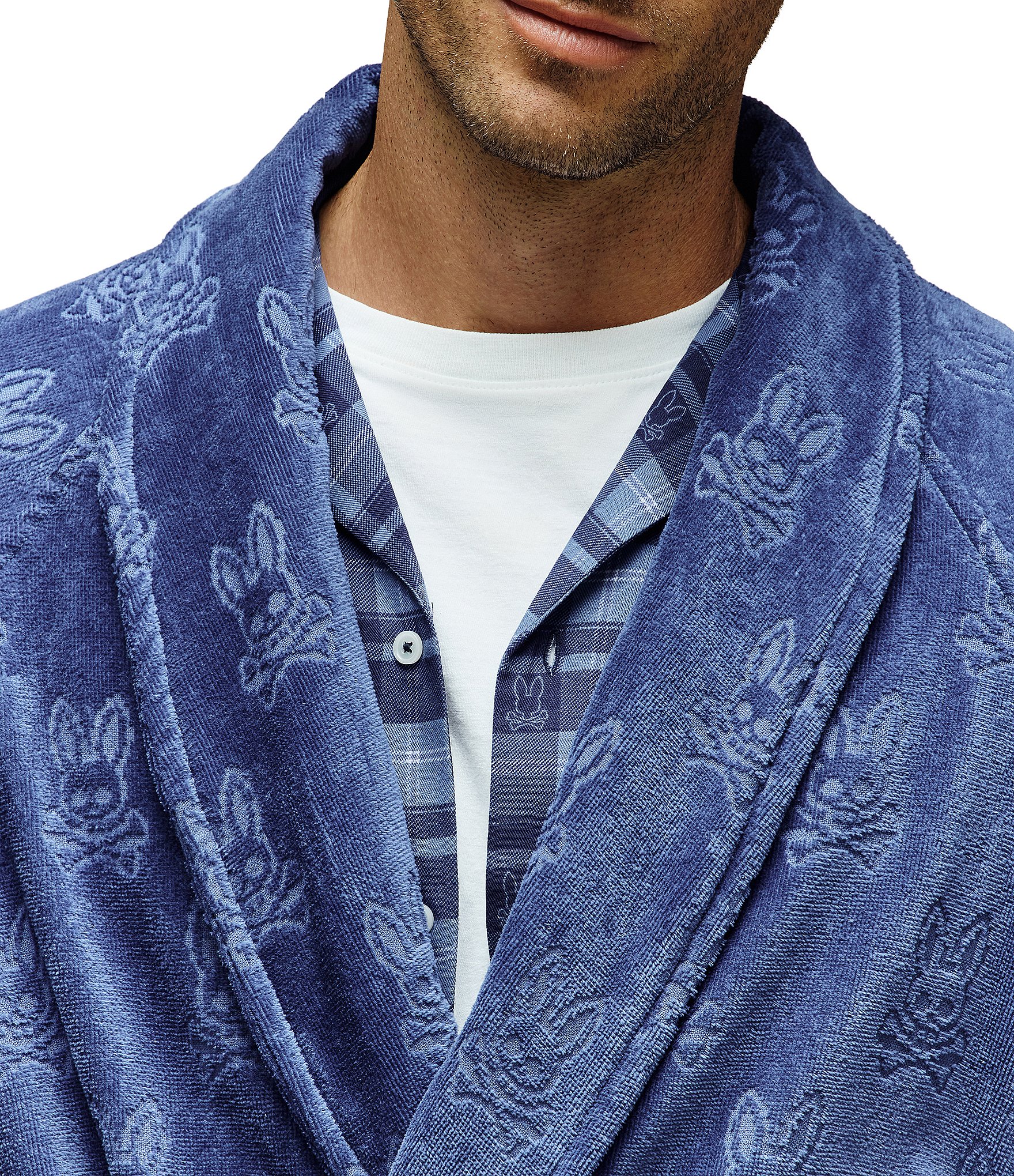 Psycho Bunny Harper Long Sleeve Terrycloth Robe