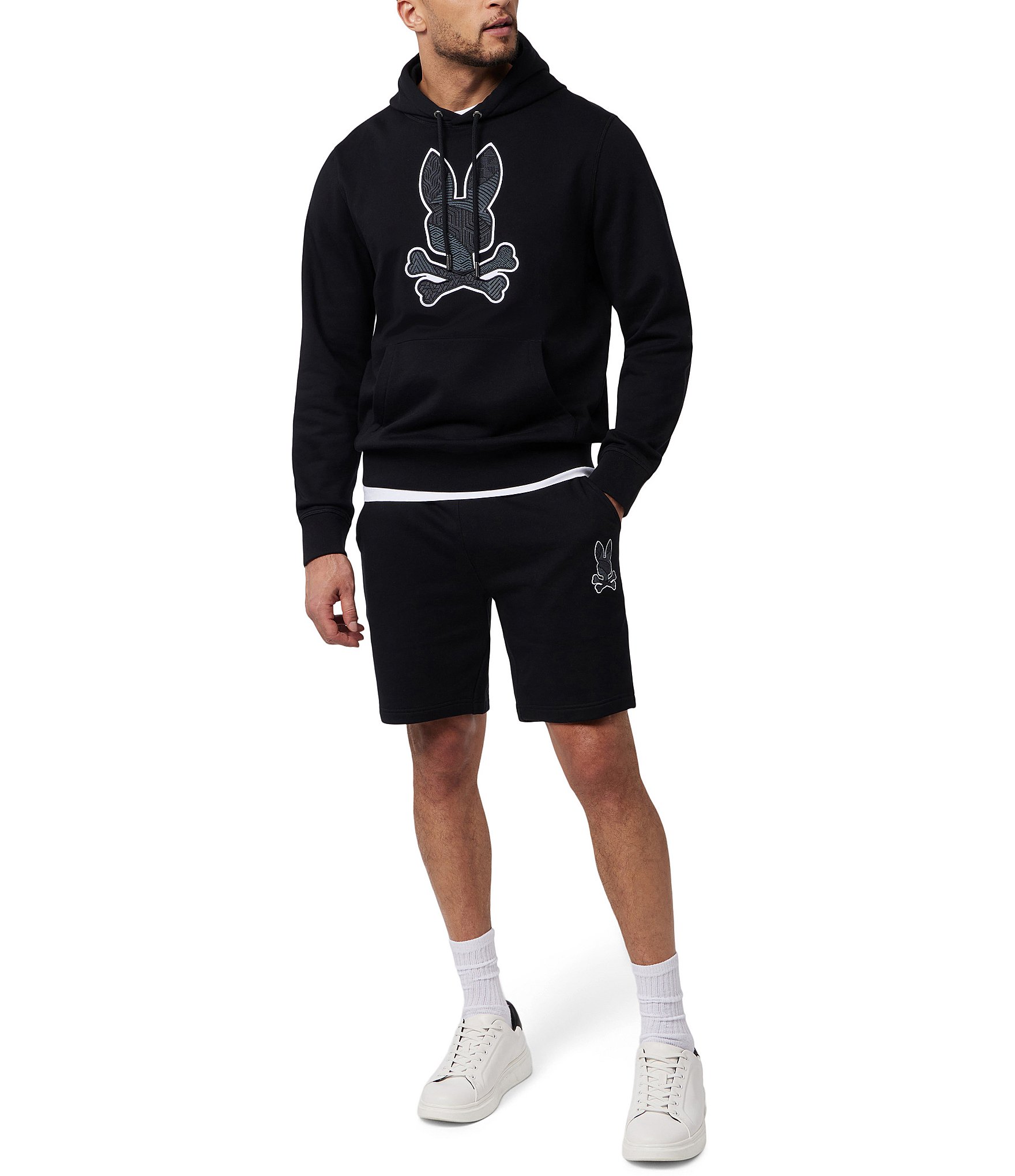 Psycho Bunny Lenox Fleece 8#double; Inseam Sweat Shorts