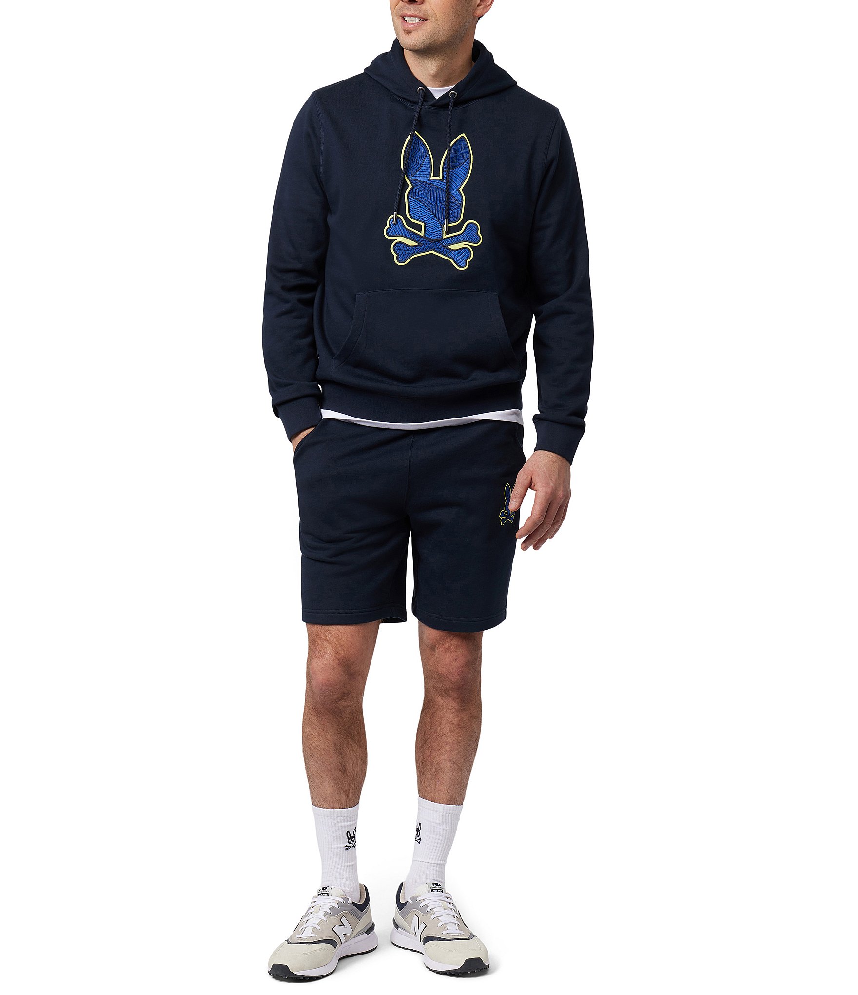 Psycho Bunny Lenox Fleece 8#double; Inseam Sweat Shorts