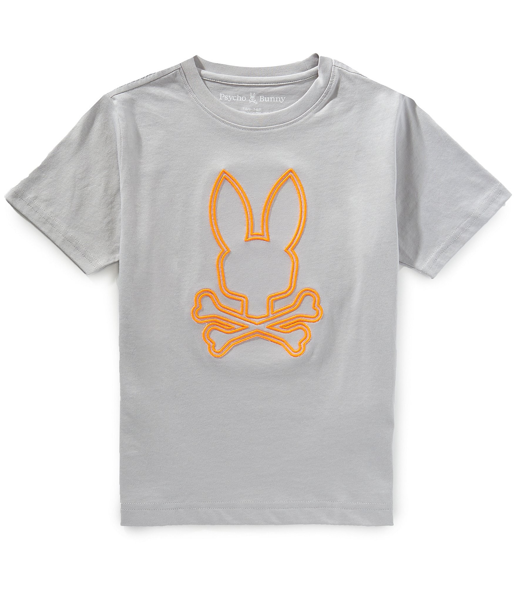 【CPGN STUDIO】Skate Bunny Short Sleeve T-shirt Psycho Bunny Big Boys 7-20 Short Sleeve Livingston Graphic T