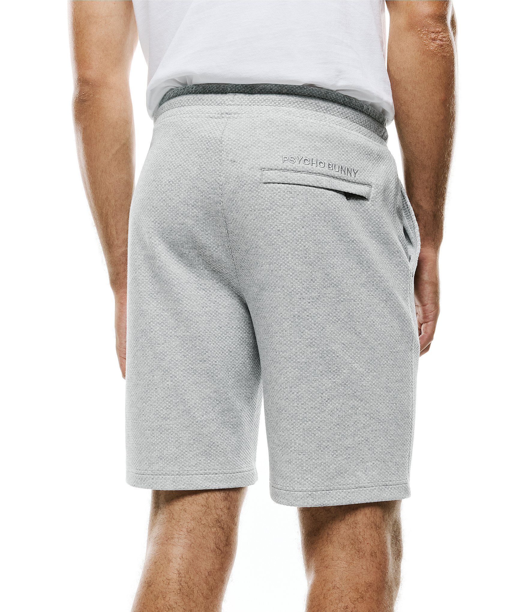 Psycho Bunny Marc Textured Knit 8#double; Inseam Shorts