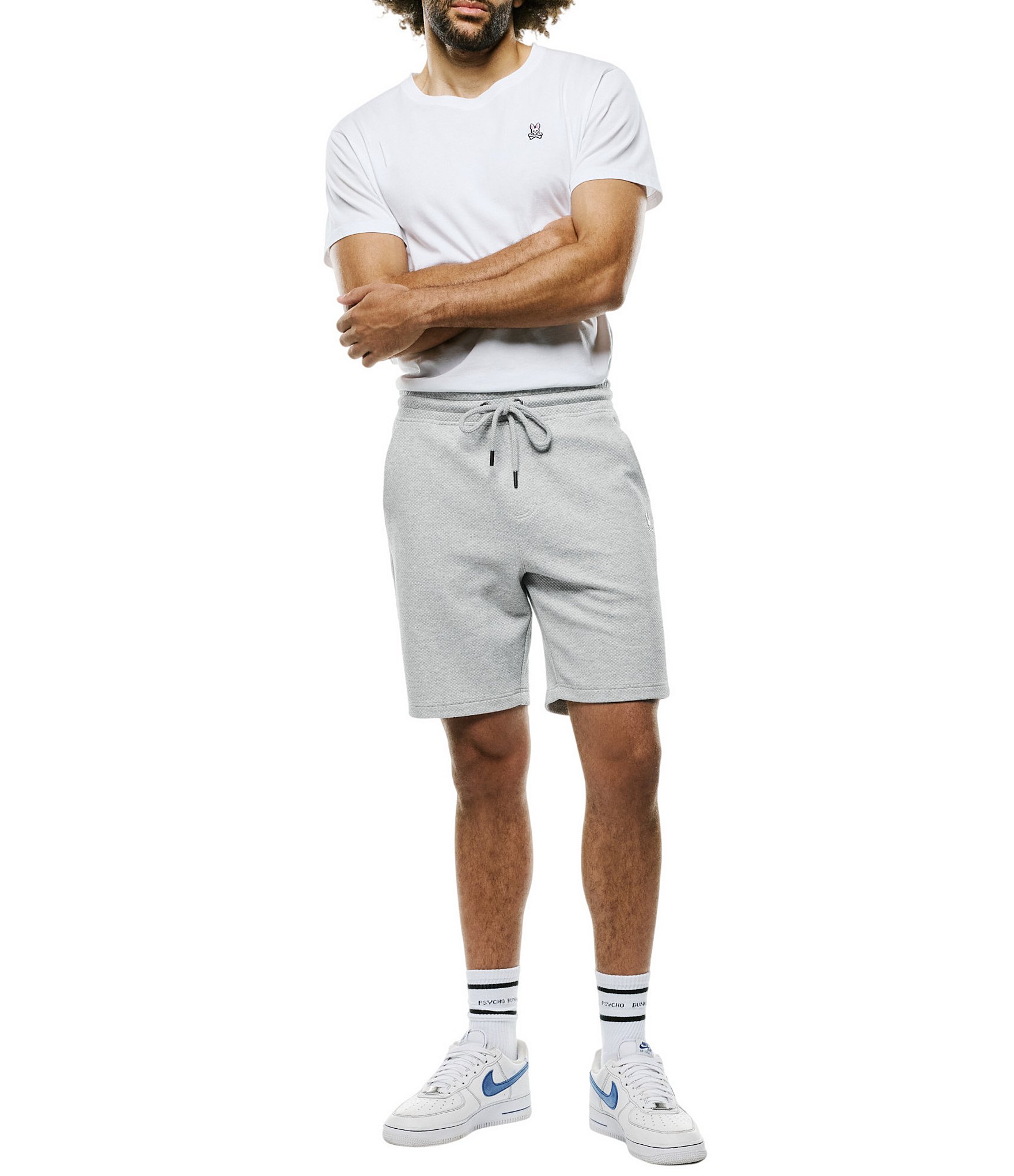Psycho Bunny Marc Textured Knit 8#double; Inseam Shorts