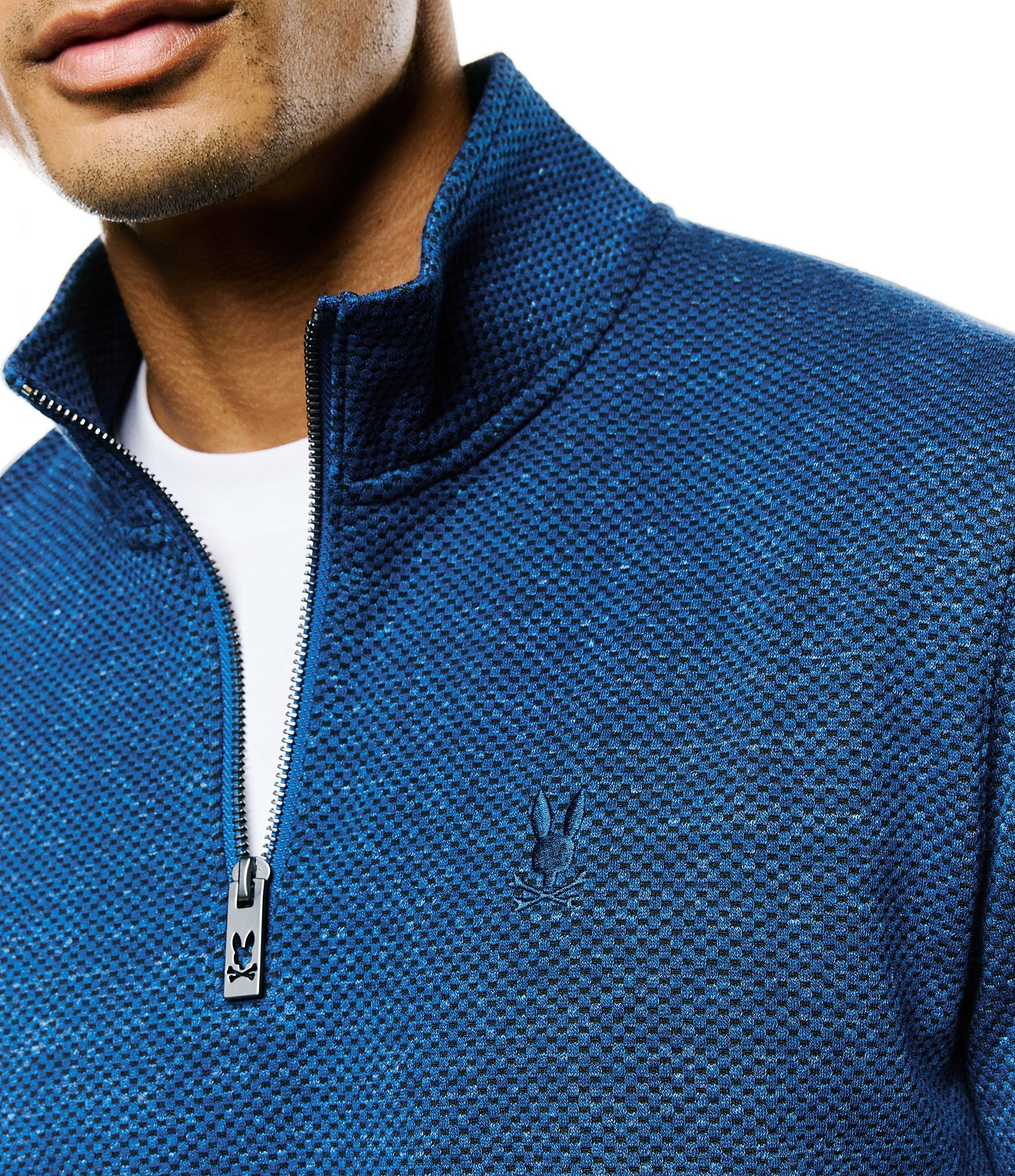 Psycho Bunny Marc Textured Quarter Zip Pullover