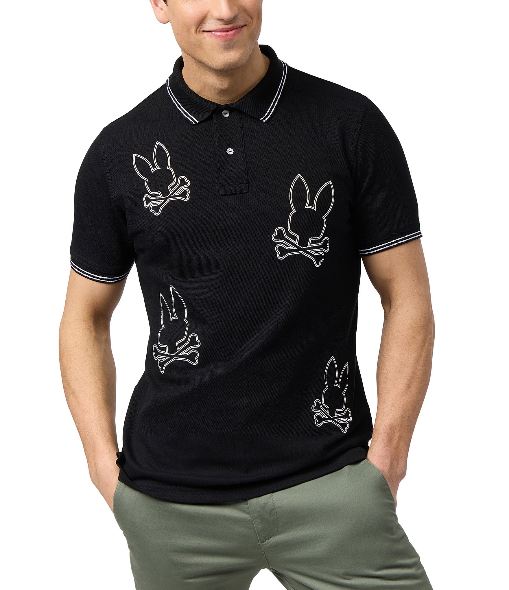 Psycho Bunny Milton Pique Short Sleeve Polo Shirt | Dillard's