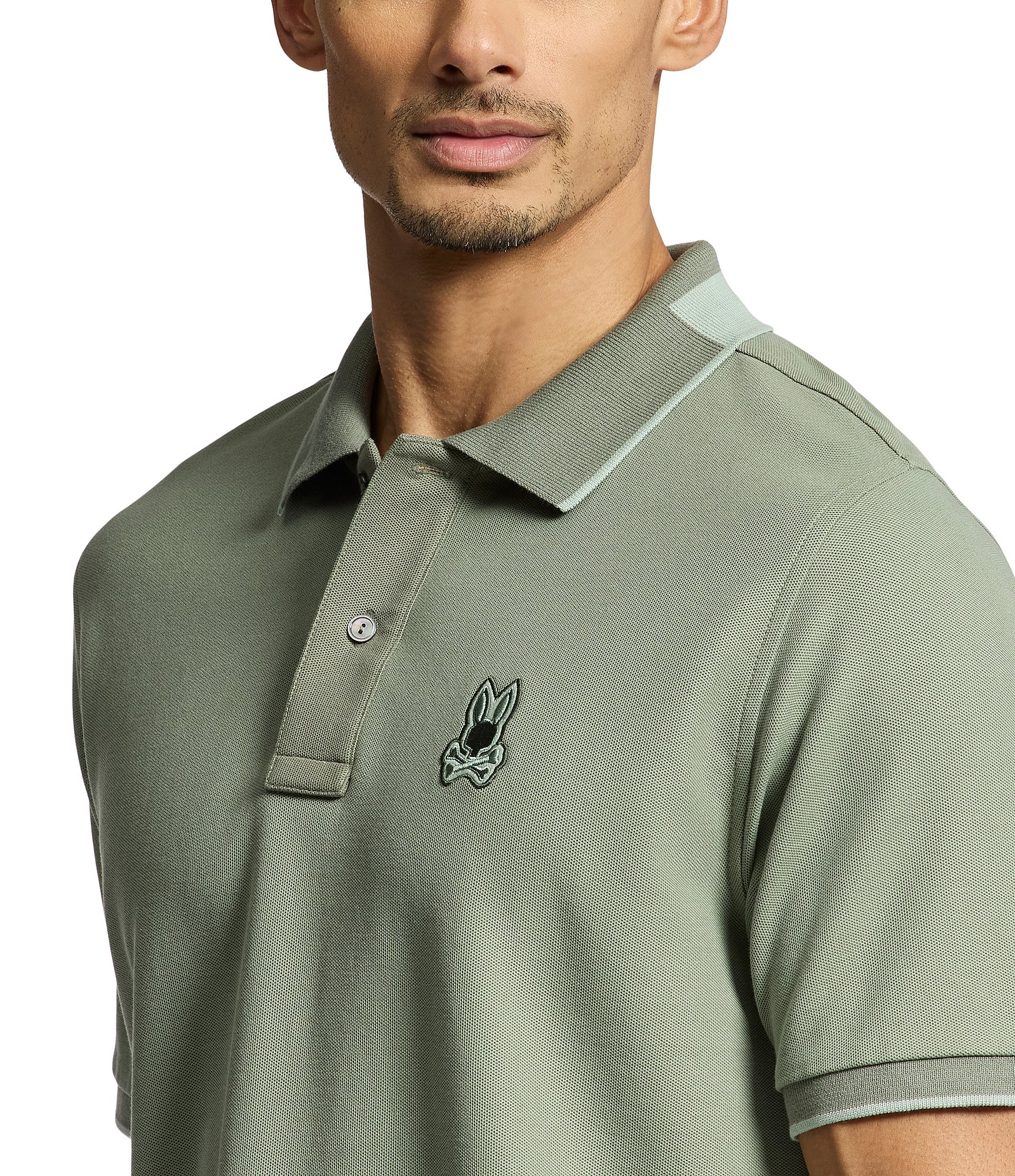 Psycho Bunny New Castle Pique Short Sleeve Contrast Collar Polo Shirt