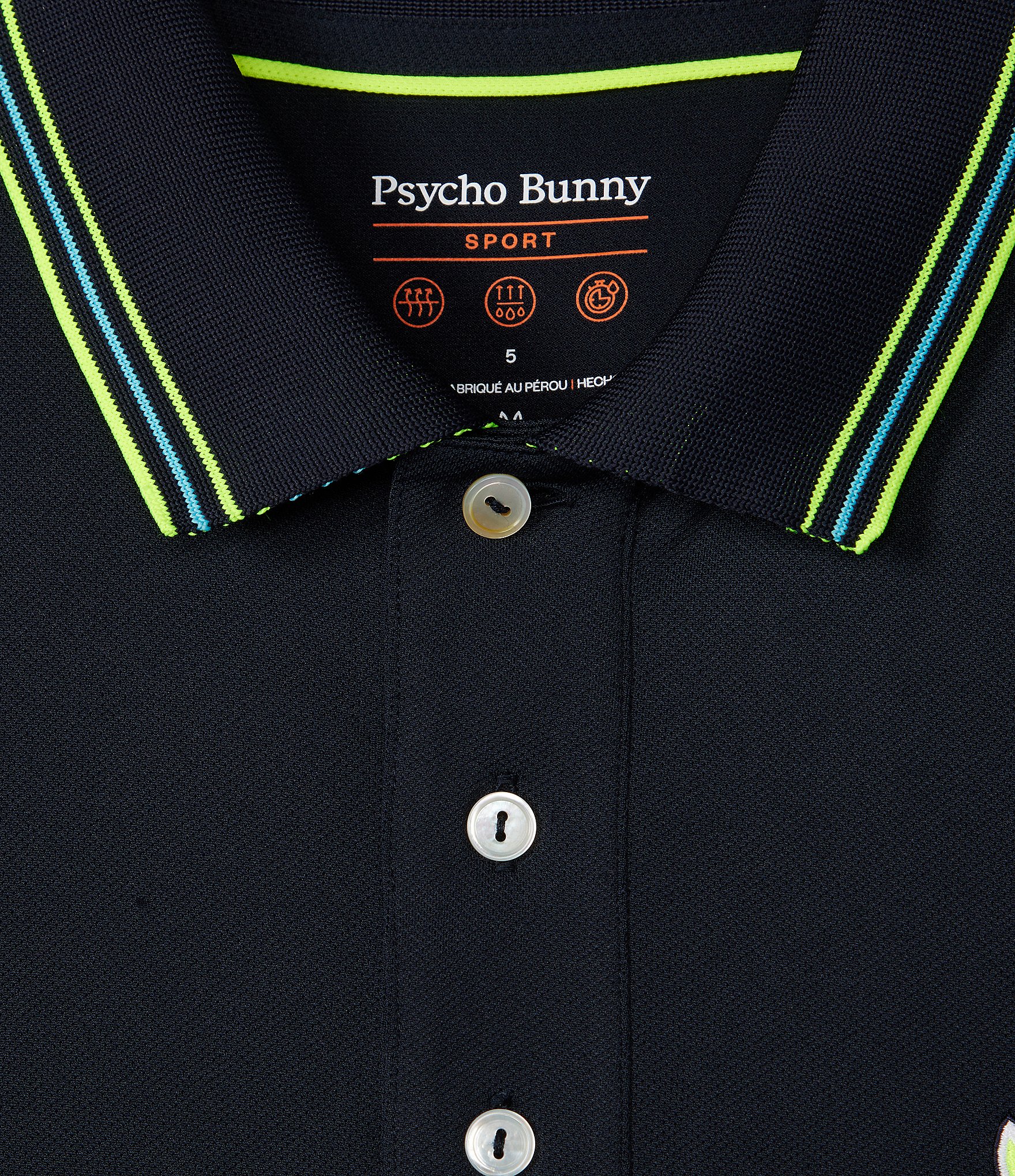 Psycho Bunny Performance Stretch Desoto Pique Short Sleeve Polo Shirt