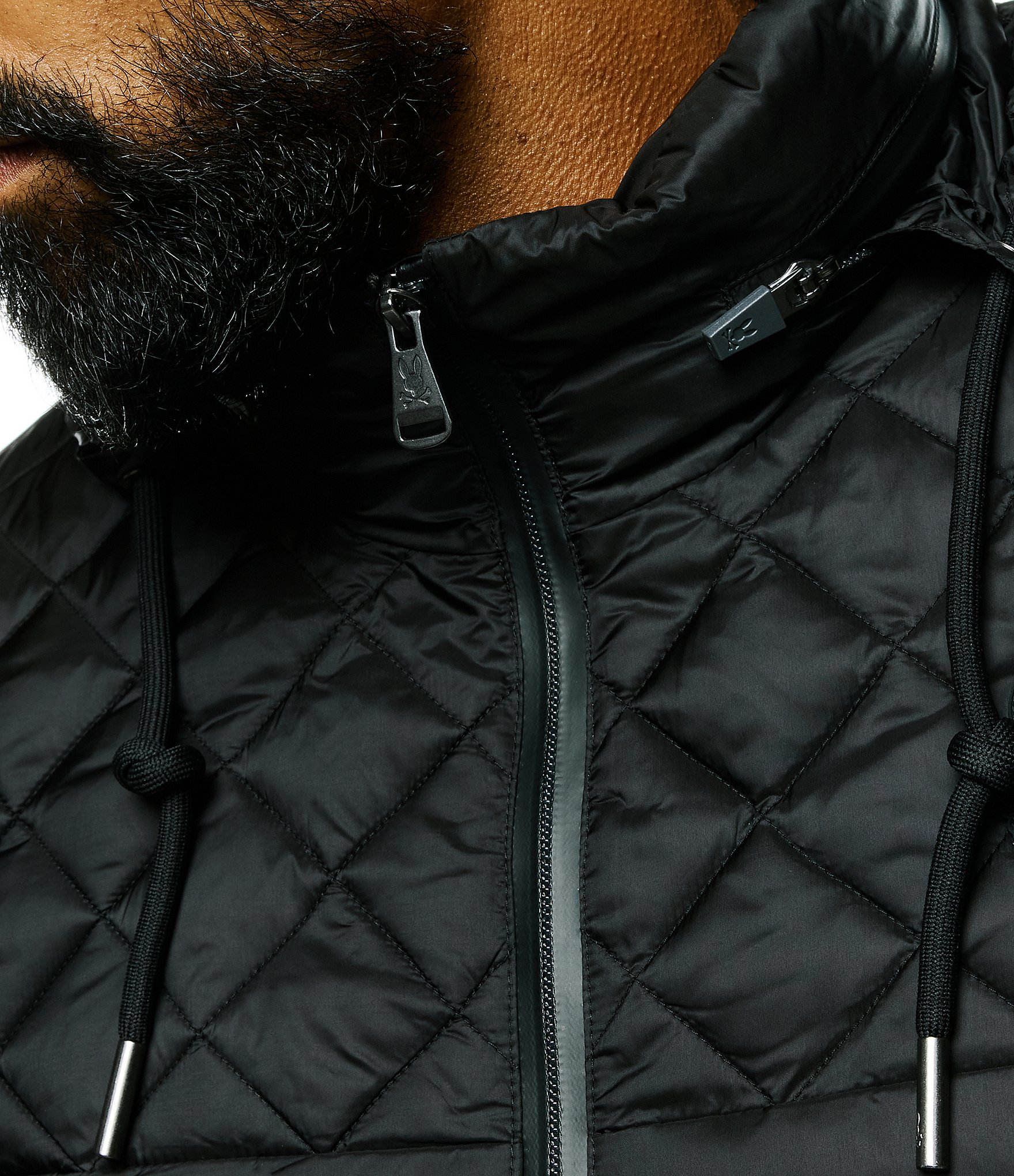 Psycho Bunny Quilted-Detail Hooded Puffer Jacket