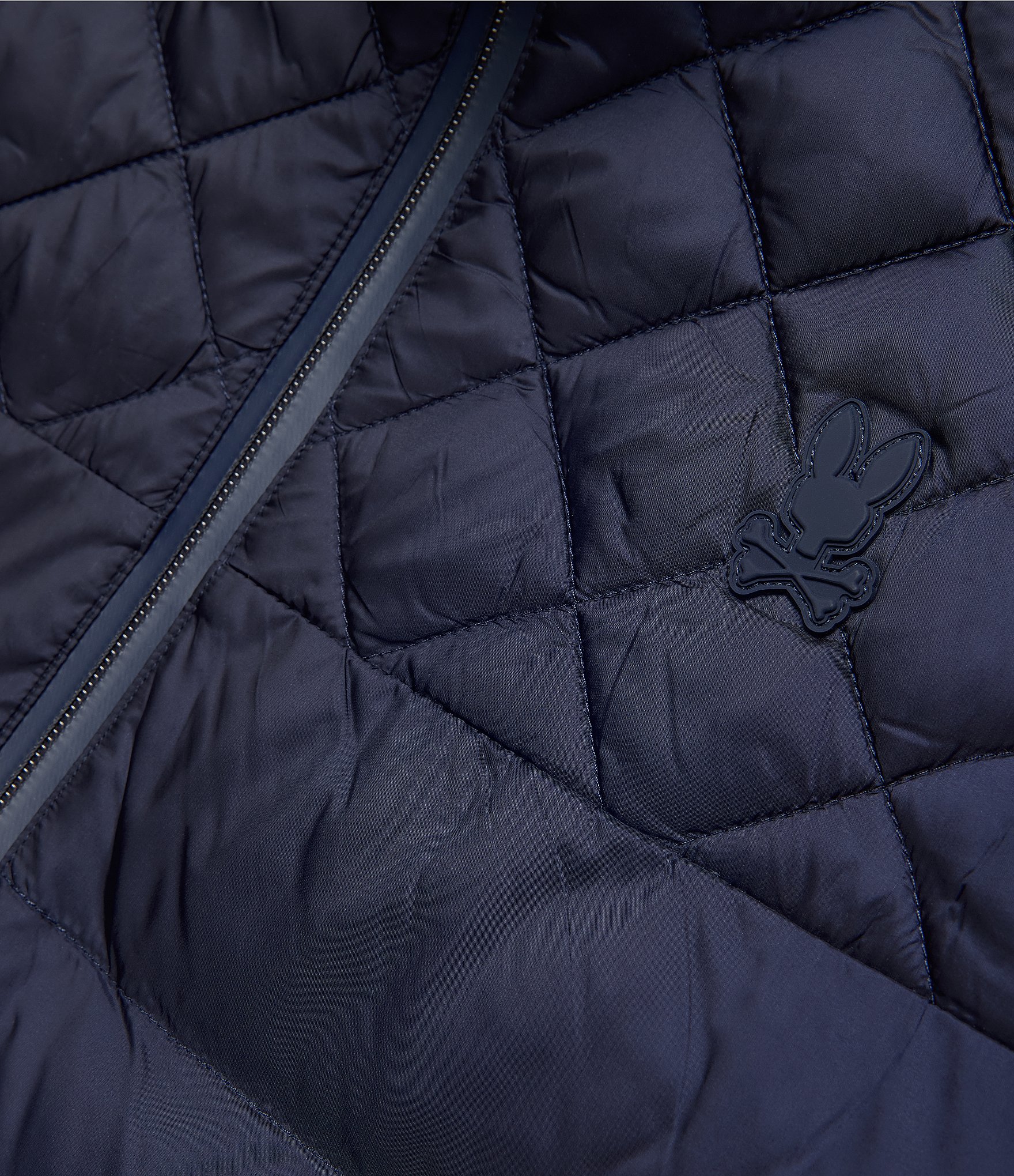Psycho Bunny Quilted-Detail Hooded Puffer Jacket