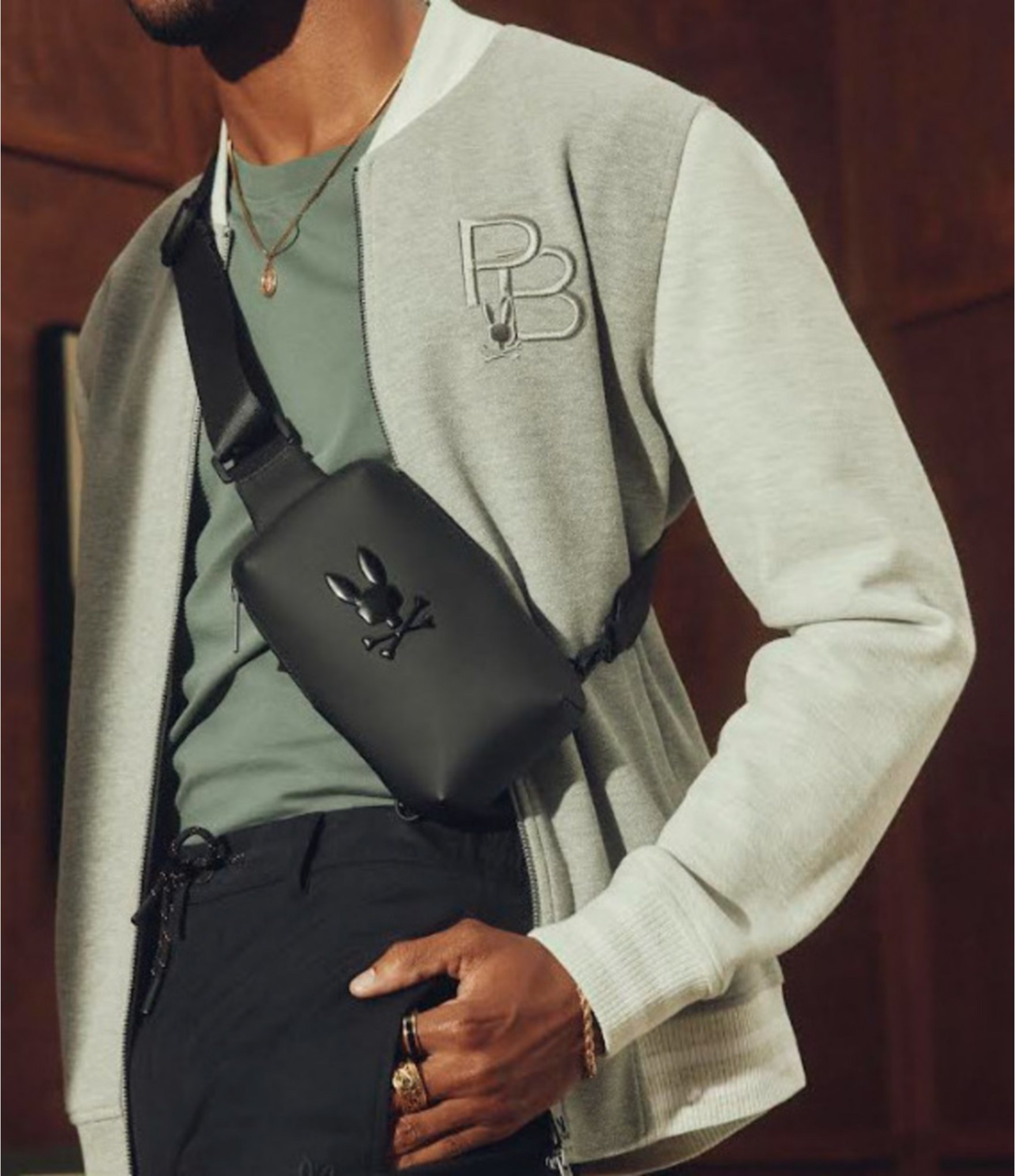 Psycho Bunny Rubberized Crossbody Bag