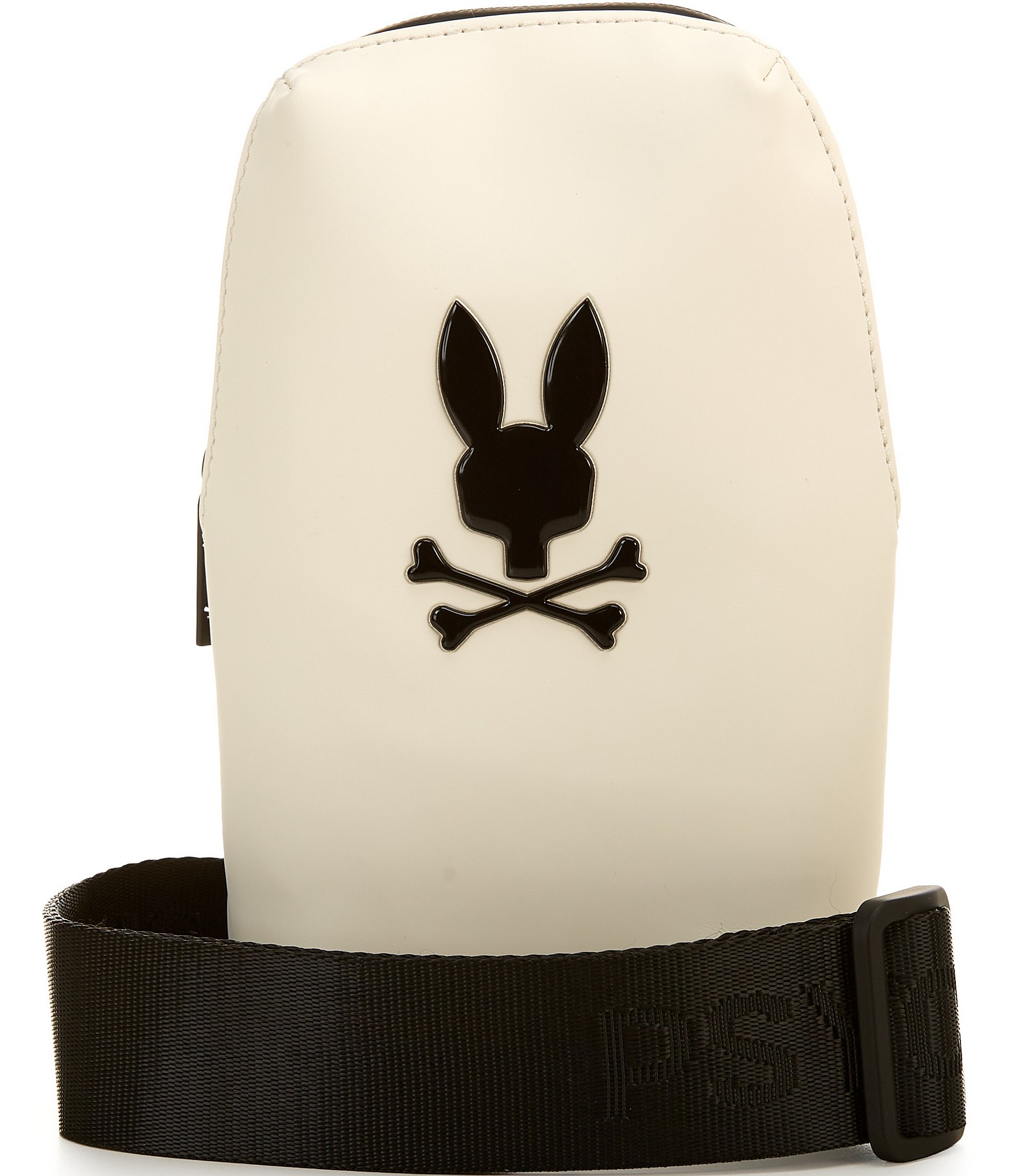 Psycho Bunny Rubberized Embossed Bunny Crossbody Bag