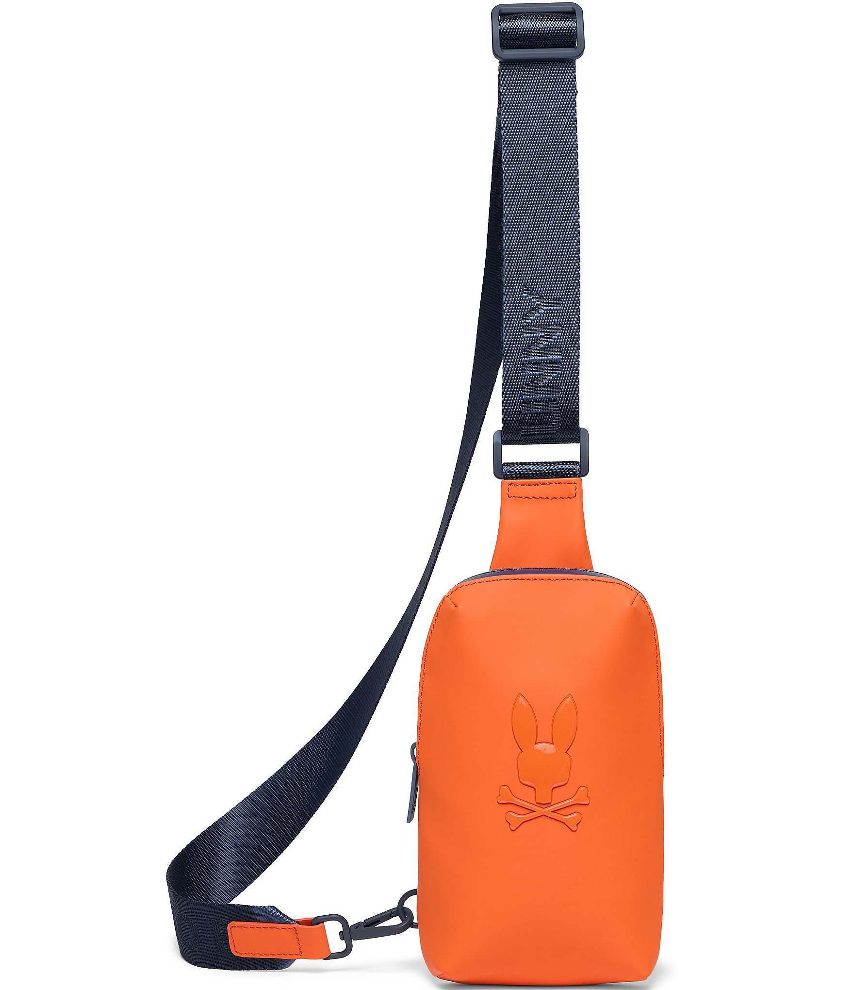 Psycho Bunny Rubberized Embossed Bunny Crossbody Bag