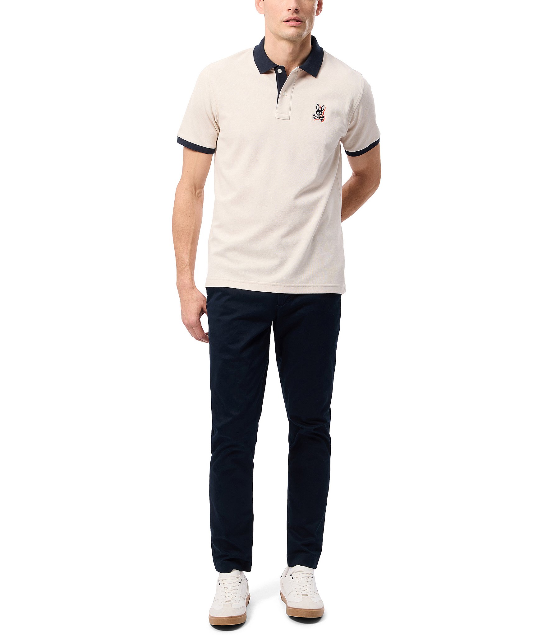 Psycho Bunny Sanderson Pique Short Sleeve Polo Shirt