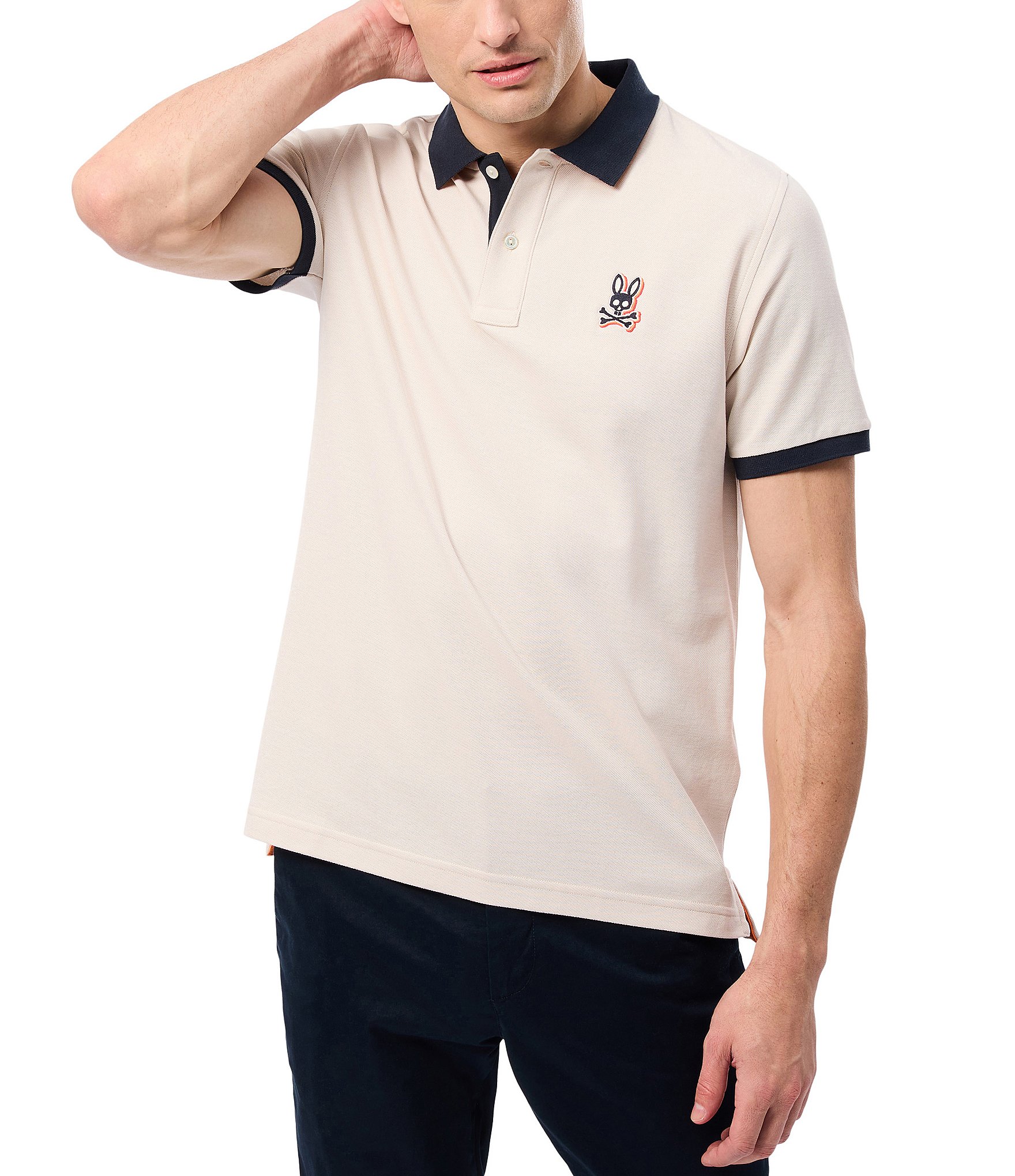 Psycho Bunny Sanderson Pique Short Sleeve Polo Shirt