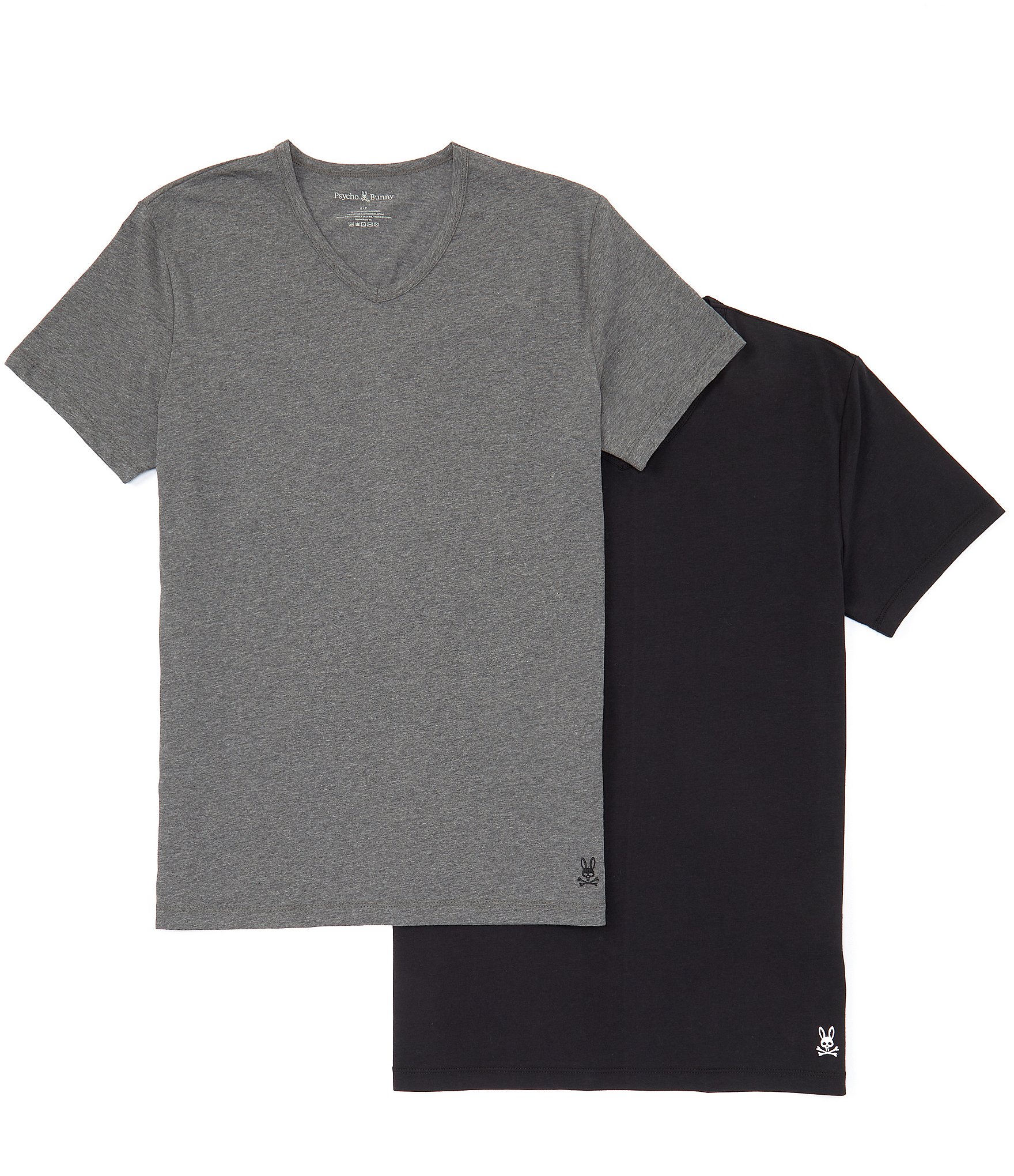 Psycho Bunny Short Sleeve V-Neck Sleep T-Shirt 2-Pack | Dillard's