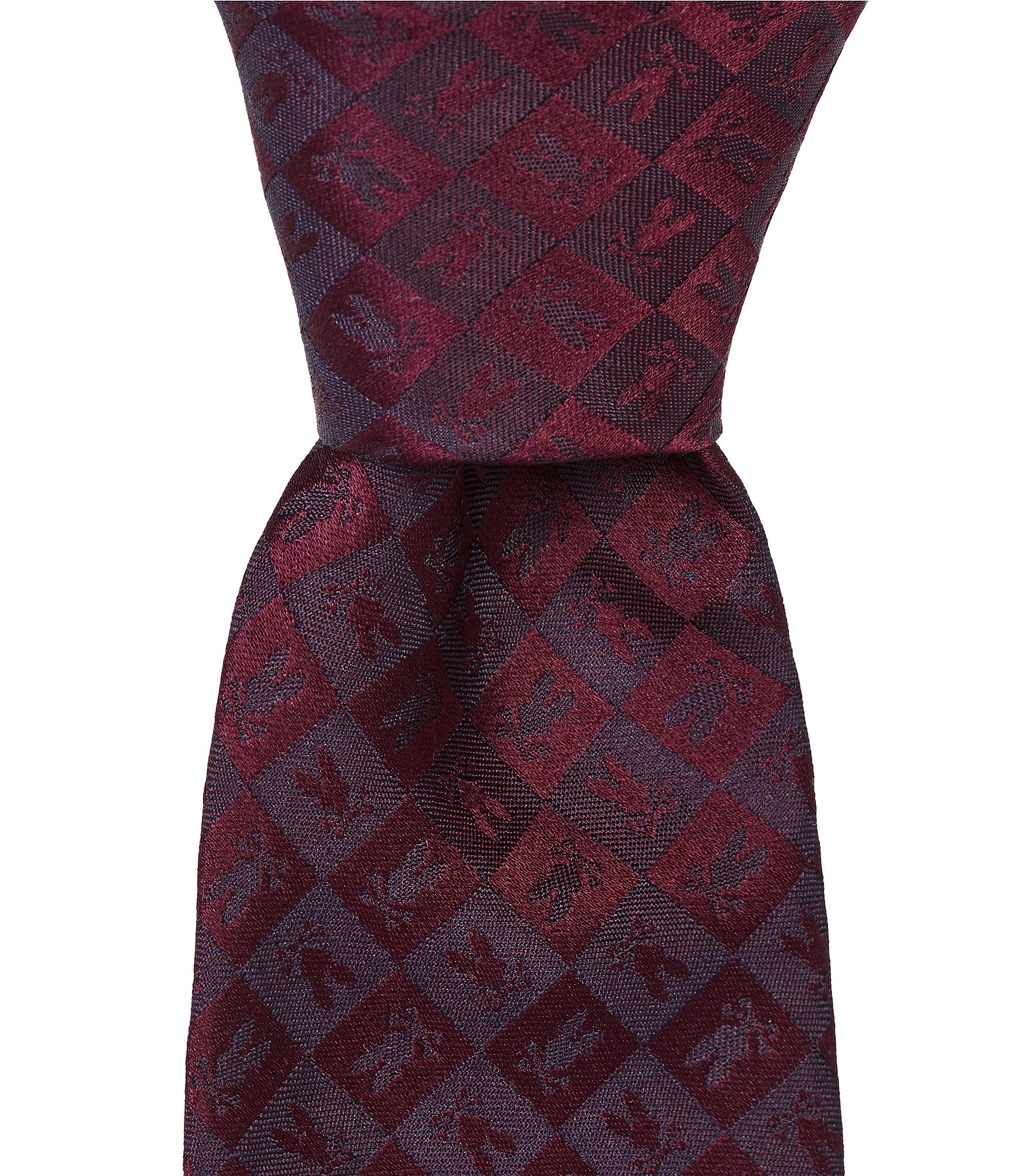 Psycho Bunny Tonal Checkerboard Bunny Traditional Silk Tie