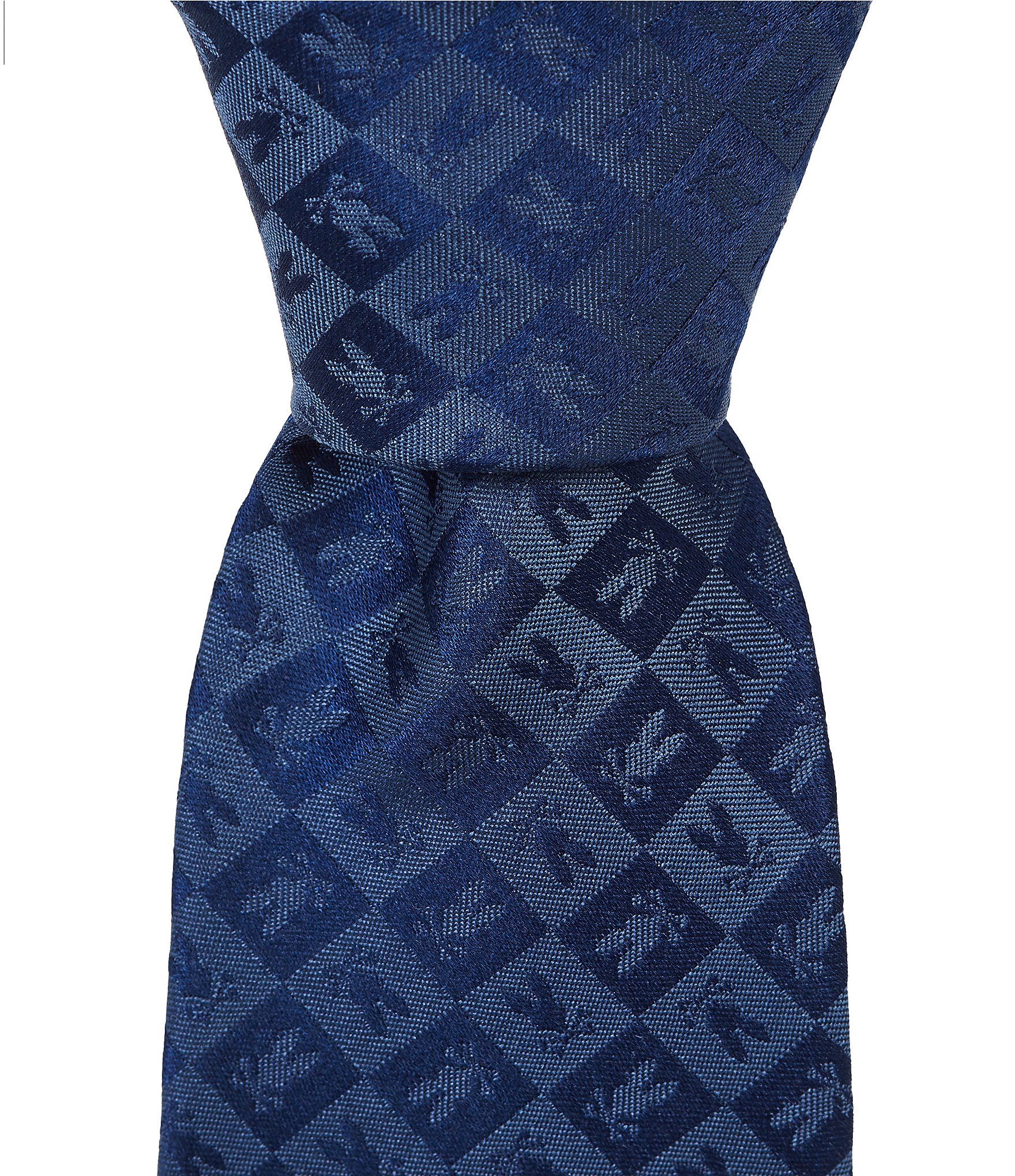 Psycho Bunny Tonal Checkerboard Bunny Traditional Silk Tie
