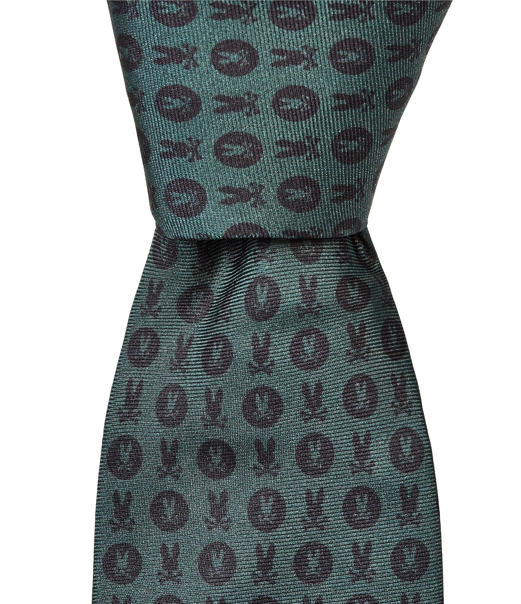 Psycho Bunny Two-Way Bunny Print Traditional Silk Tie