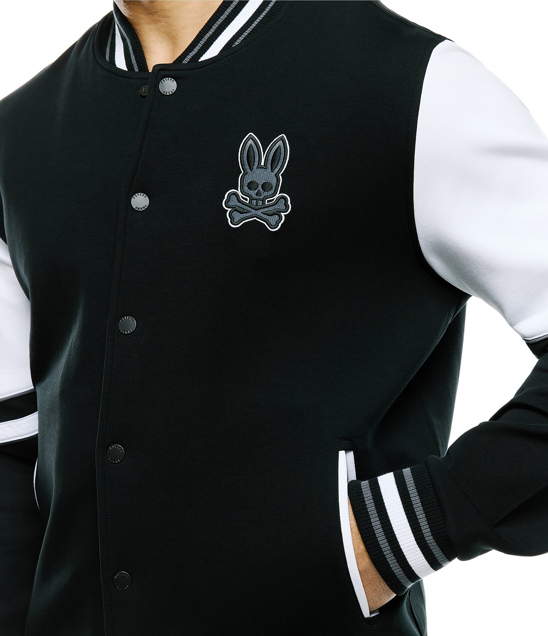 Psycho Bunny Varsity-Inspired Joey Knit Bomber Jacket