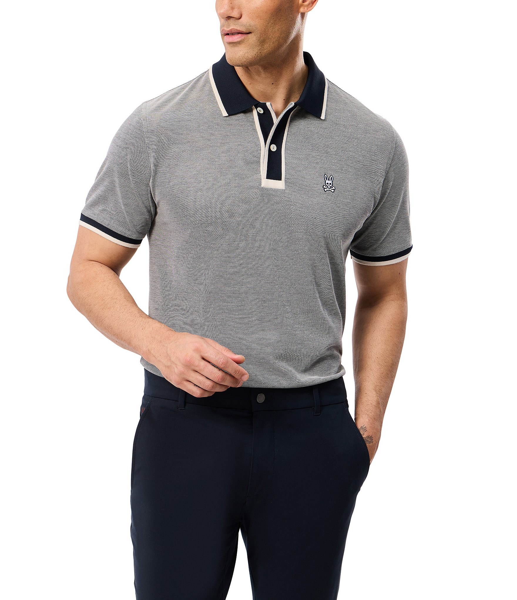 Psycho Bunny Woodway Oxford Short Sleeve Polo Shirt