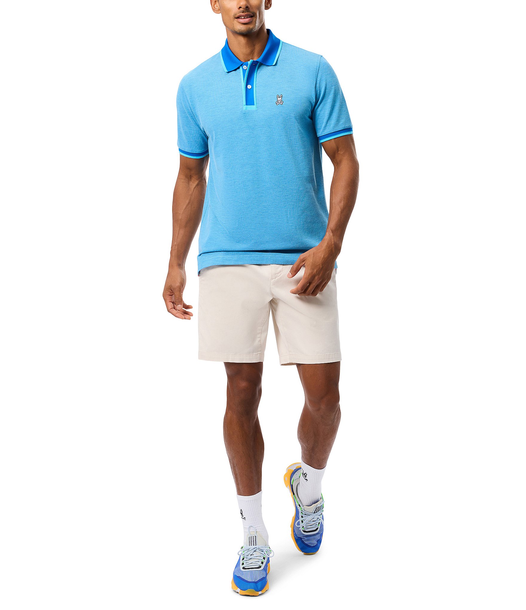 Psycho Bunny Woodway Oxford Short Sleeve Polo Shirt