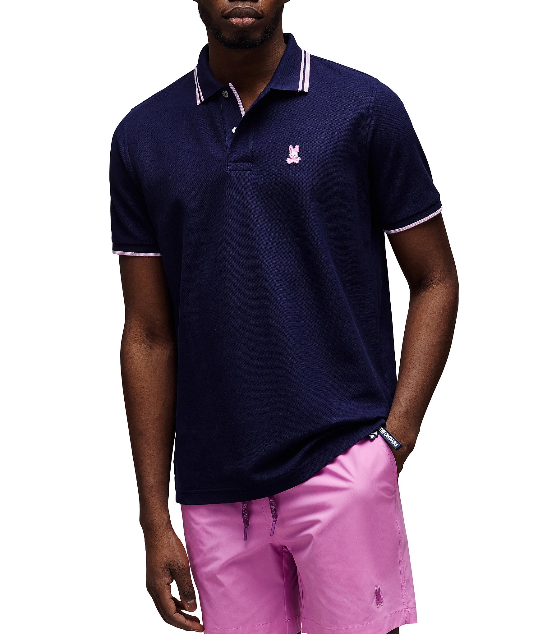 Psycho Bunny Zev Pique Short Sleeve Polo Shirt