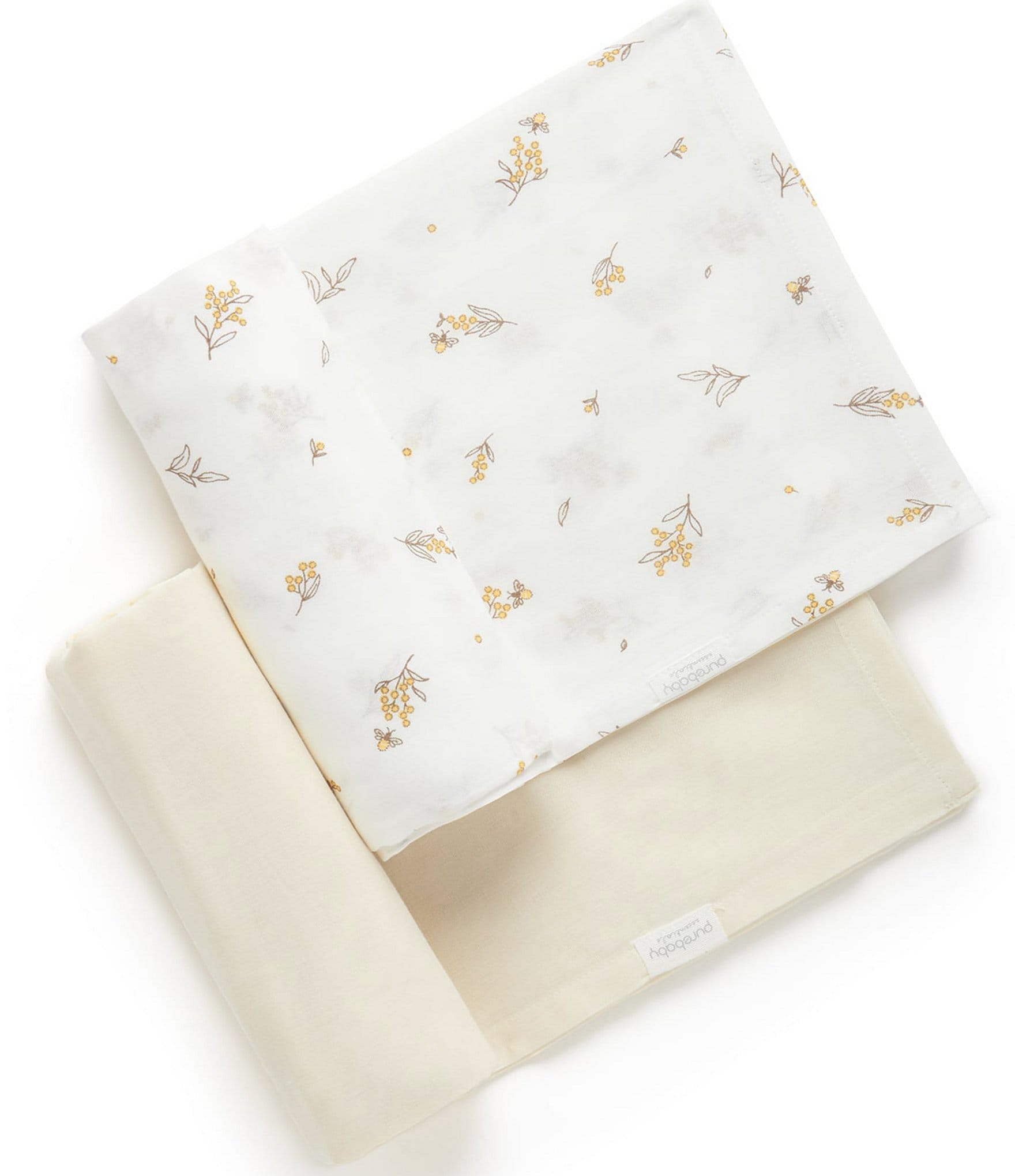 Purebaby® Allover Printed 2-Pack Muslin Wrap Set