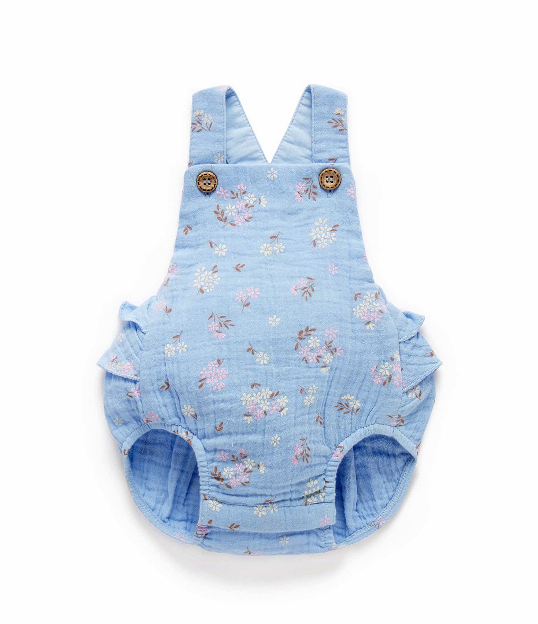 PureBaby® Baby Girls Newborn-24 Months Sleeveless Daisy-Printed Romper