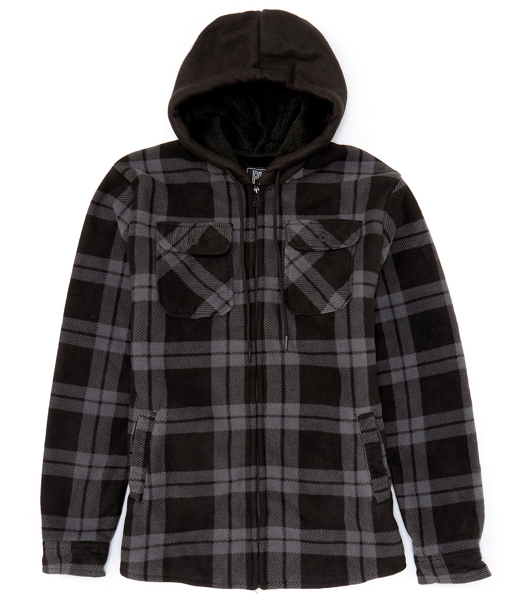 PX Clothing Sherpa Fleece Full Zip Hooded Jacket | Dillard's