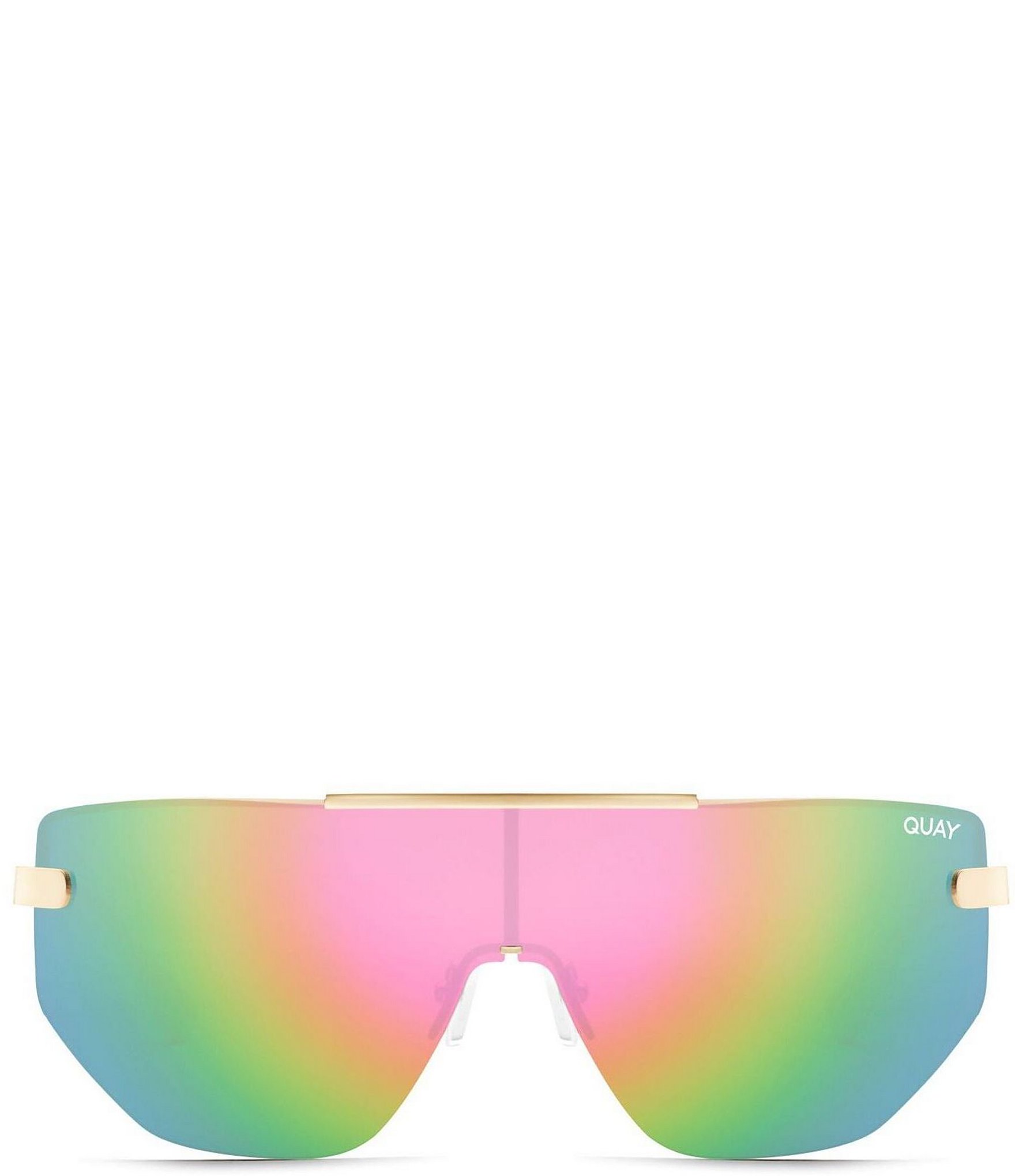 Quay Australia Unisex On The Edge 54mm Polarized Shield Sunglasses