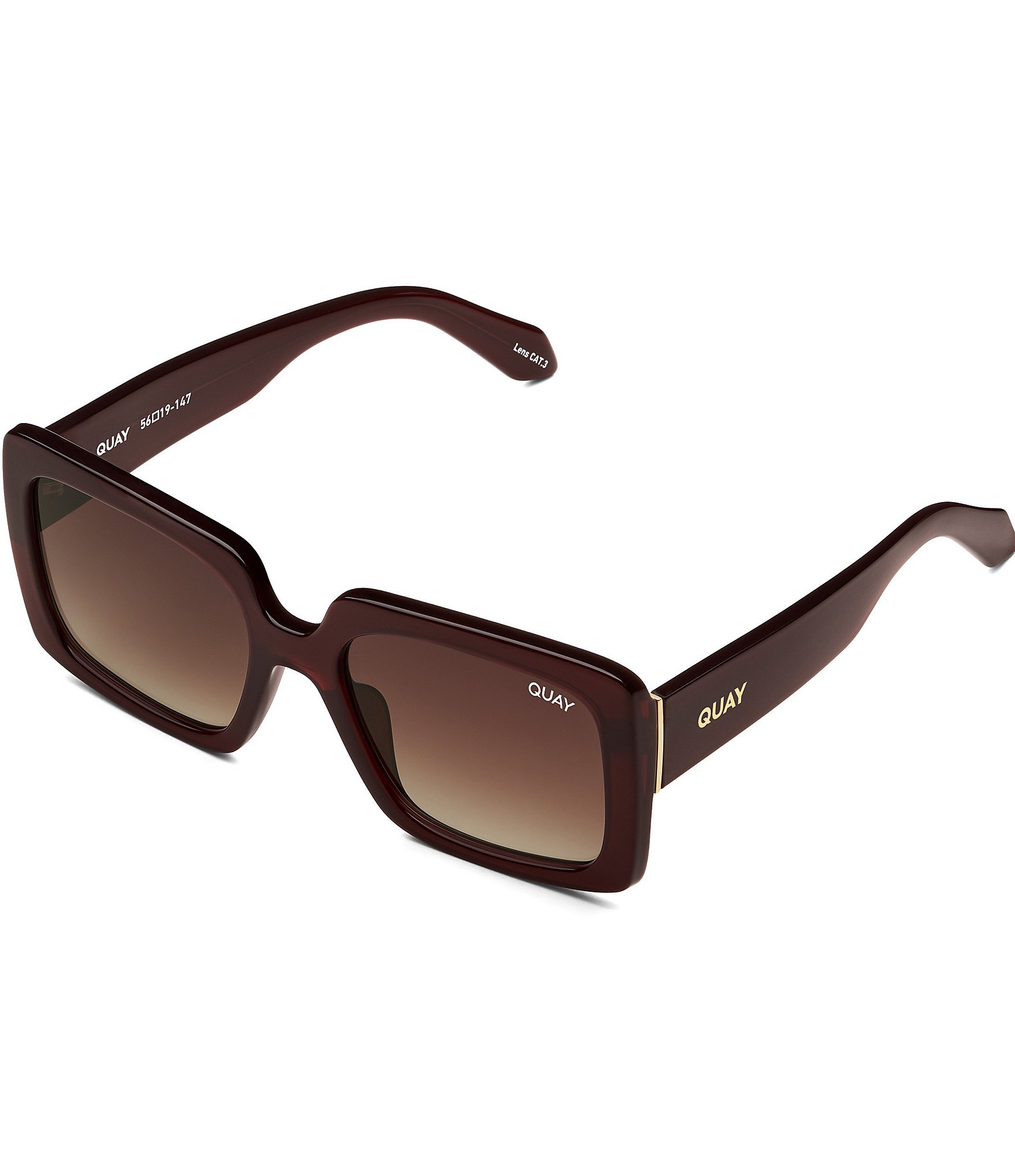 Quay Australia Unisex Total Vibe 47mm Square Sunglasses | Dillard's