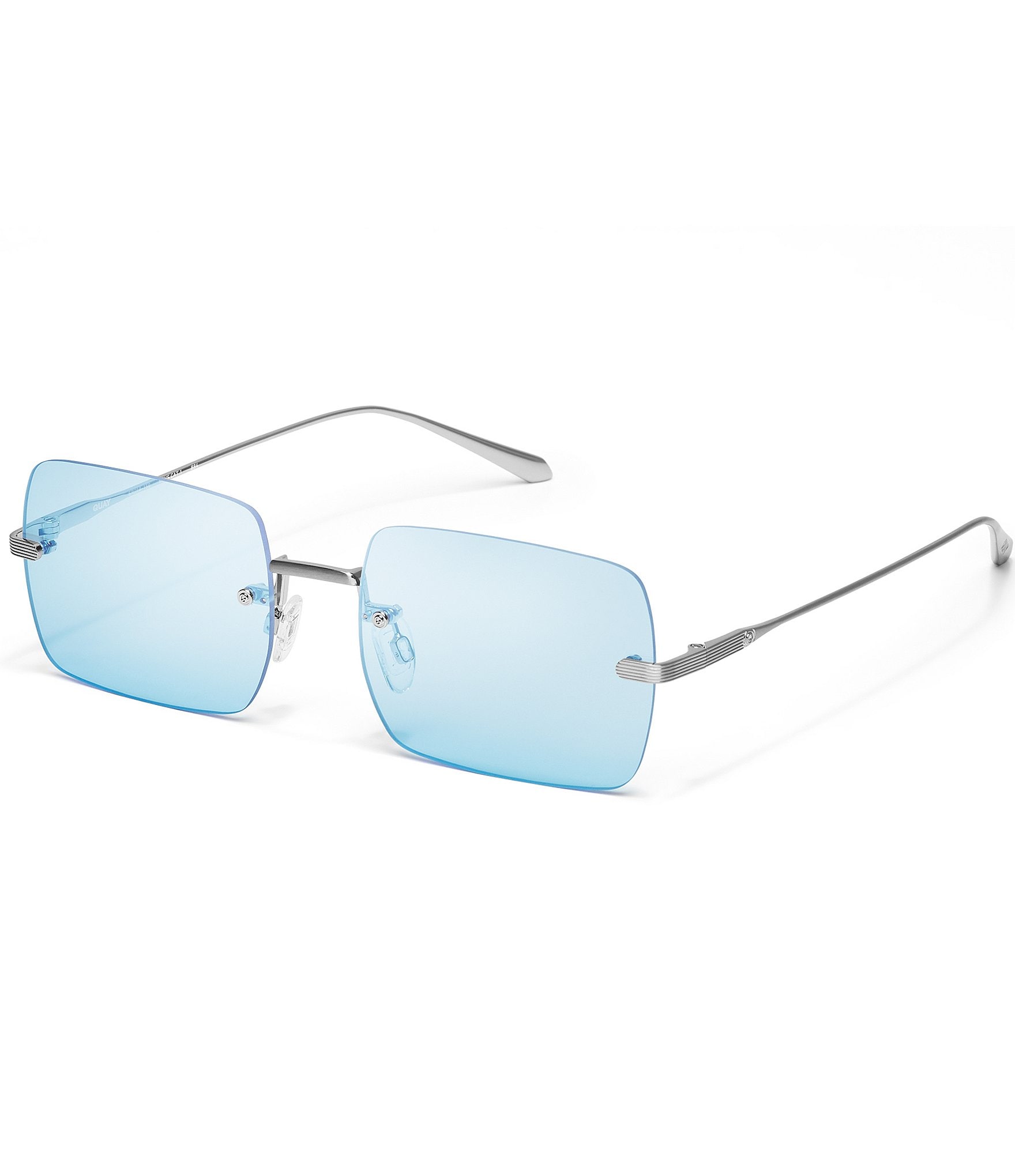 Quay Australia Unisex TTYL Rimless 43mm Square Sunglasses