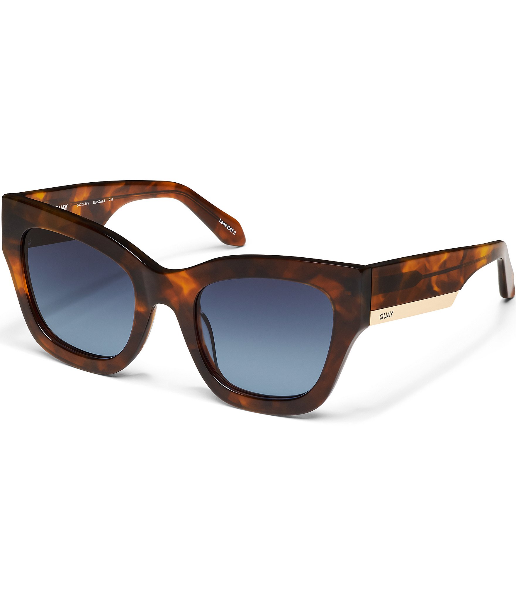 Quay Australia Women's By The Way 46mm Square Tortoise Sunglasses