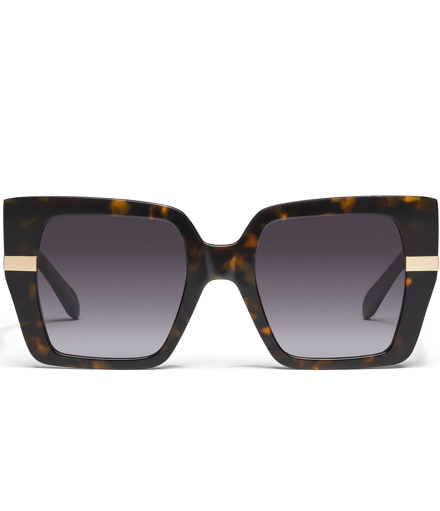 Quay Australia Women's Notorious 50mm Square Tortoise Sunglasses