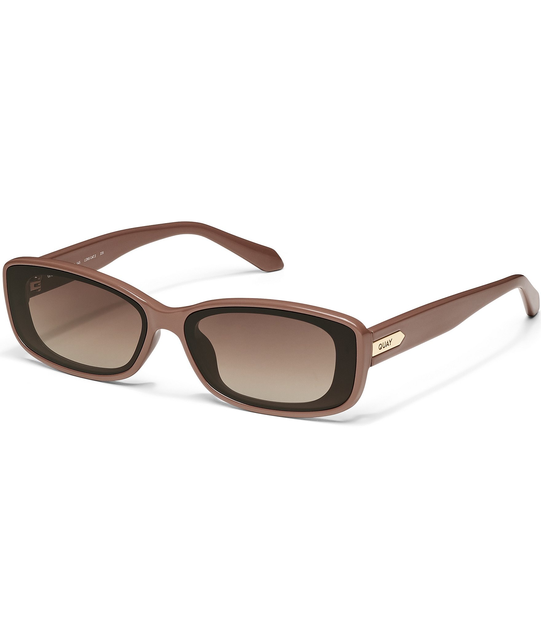 Quay Australia Women's Vibe Check 35mm Rectangle Sunglasses