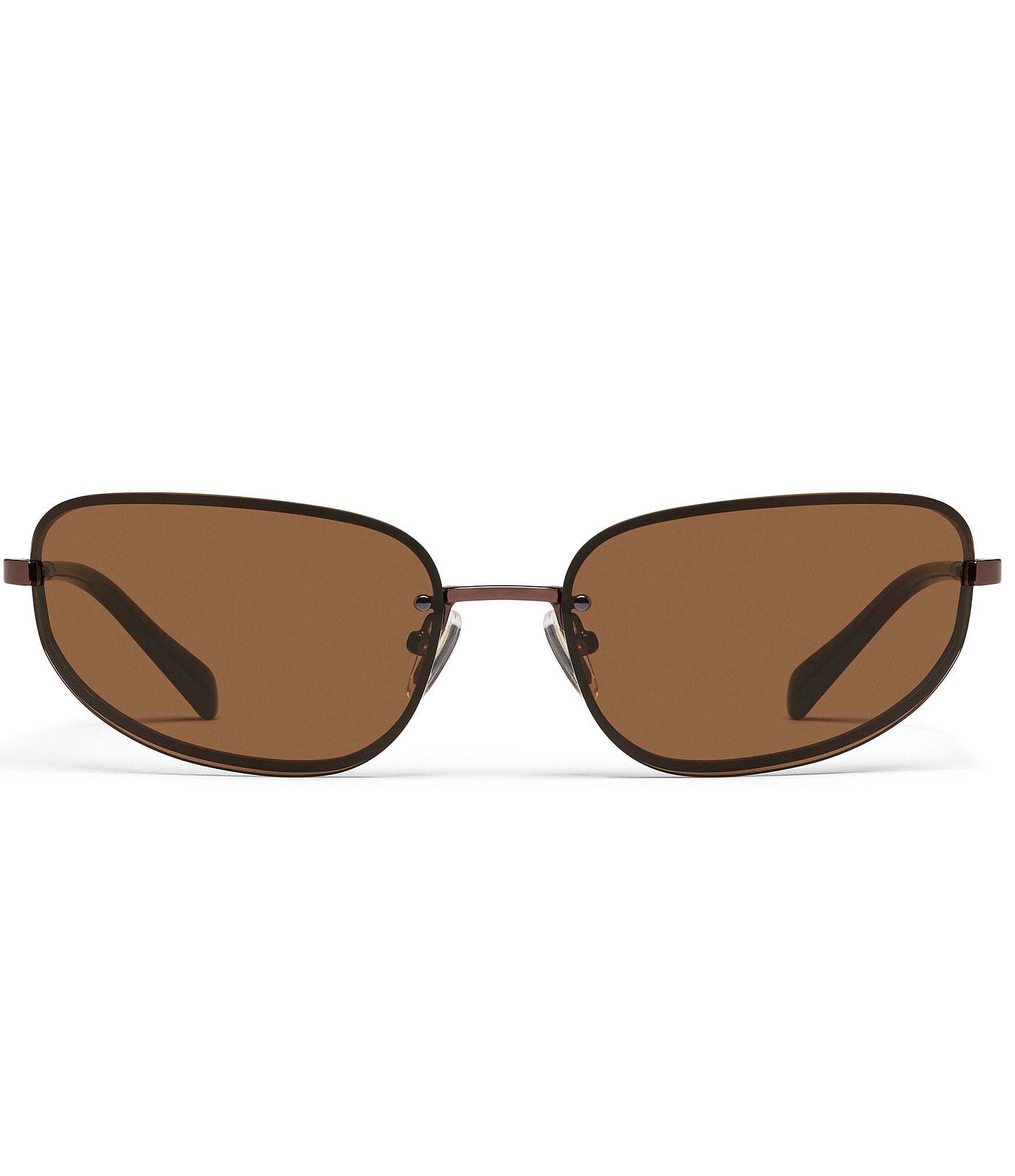 QUAY Unisex Side Quest 43mm Round Sunglasses
