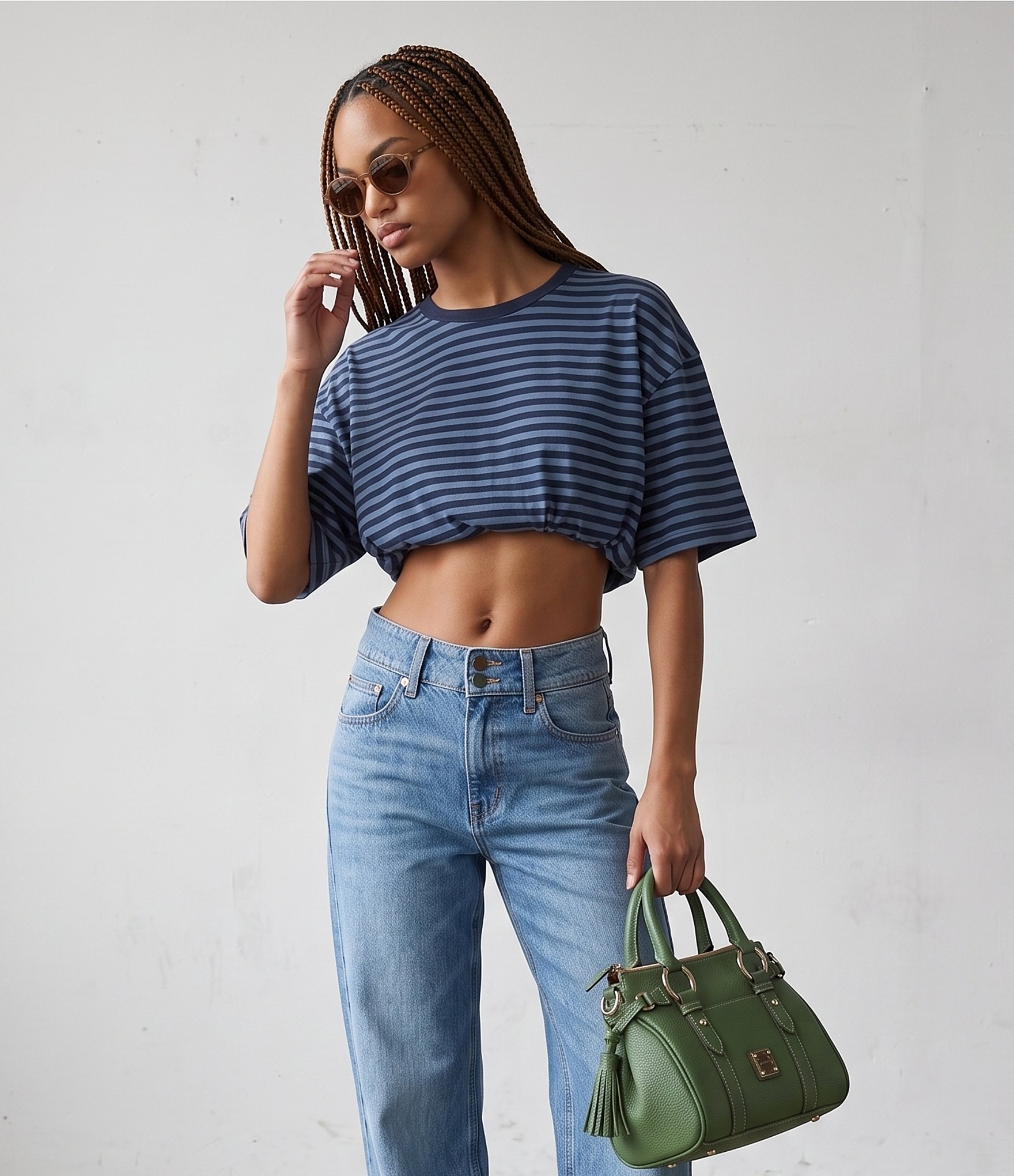 QUAY Unisex Anyways 56mm Retro Oval Sunglasses