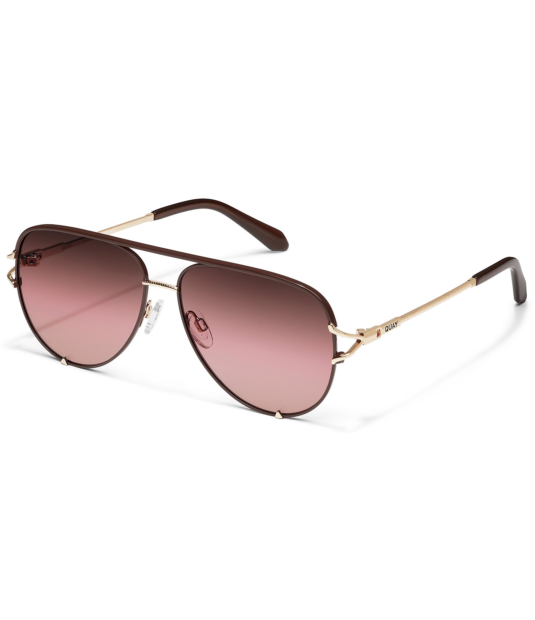 QUAY Women's High Key Twist 51mm Aviator Sunglasses