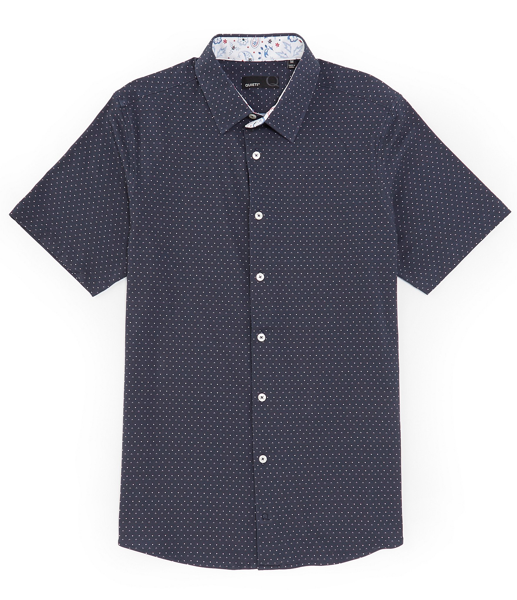 Quieti Mini Geo Print Short Sleeve Woven Shirt