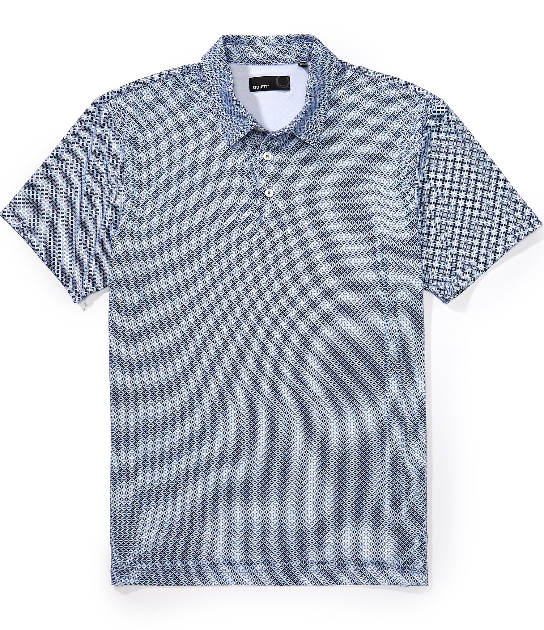 Quieti Mini Print Short Sleeve Polo Shirt