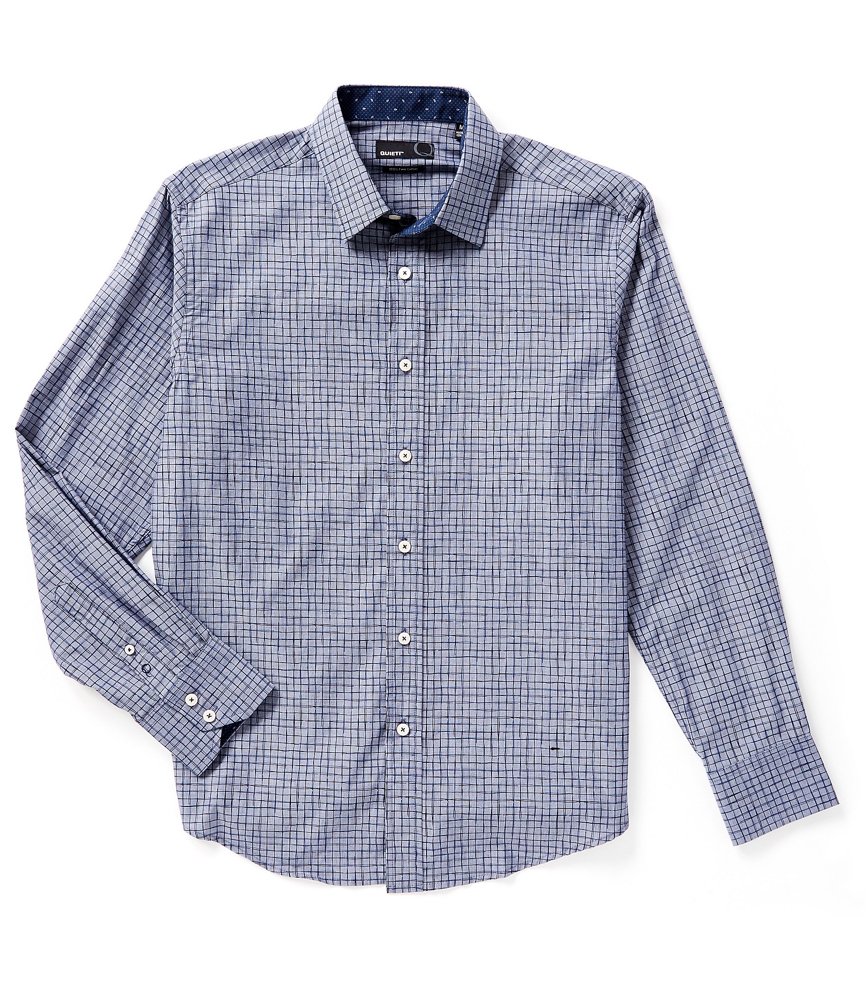Quieti Outline Pattern Long-Sleeve Woven Shirt | Dillard's