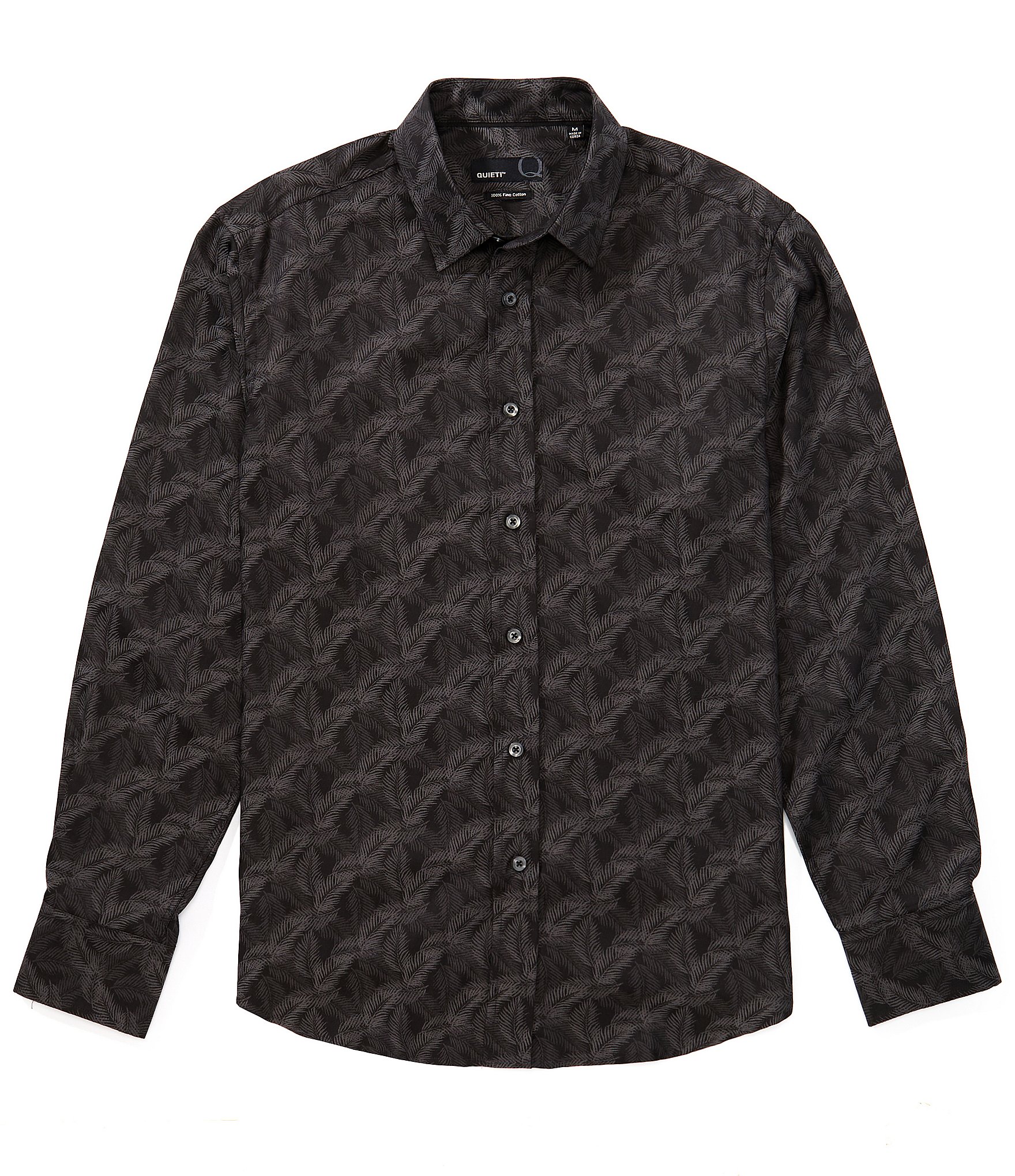 Quieti Palms Print Long Sleeve Woven Shirt