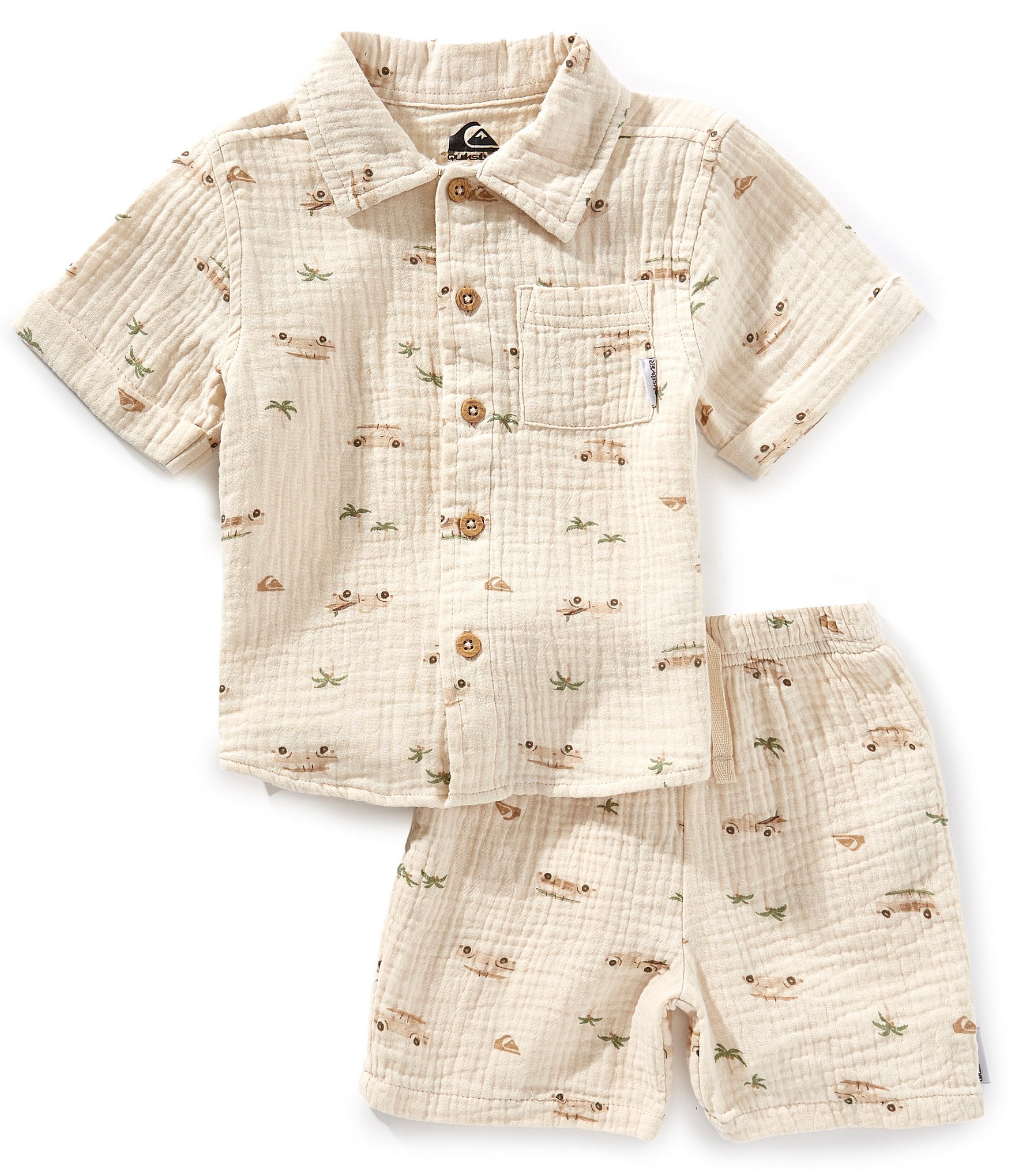 Quiksilver Baby Boys 12-24 Months Short Sleeve Printed Woven