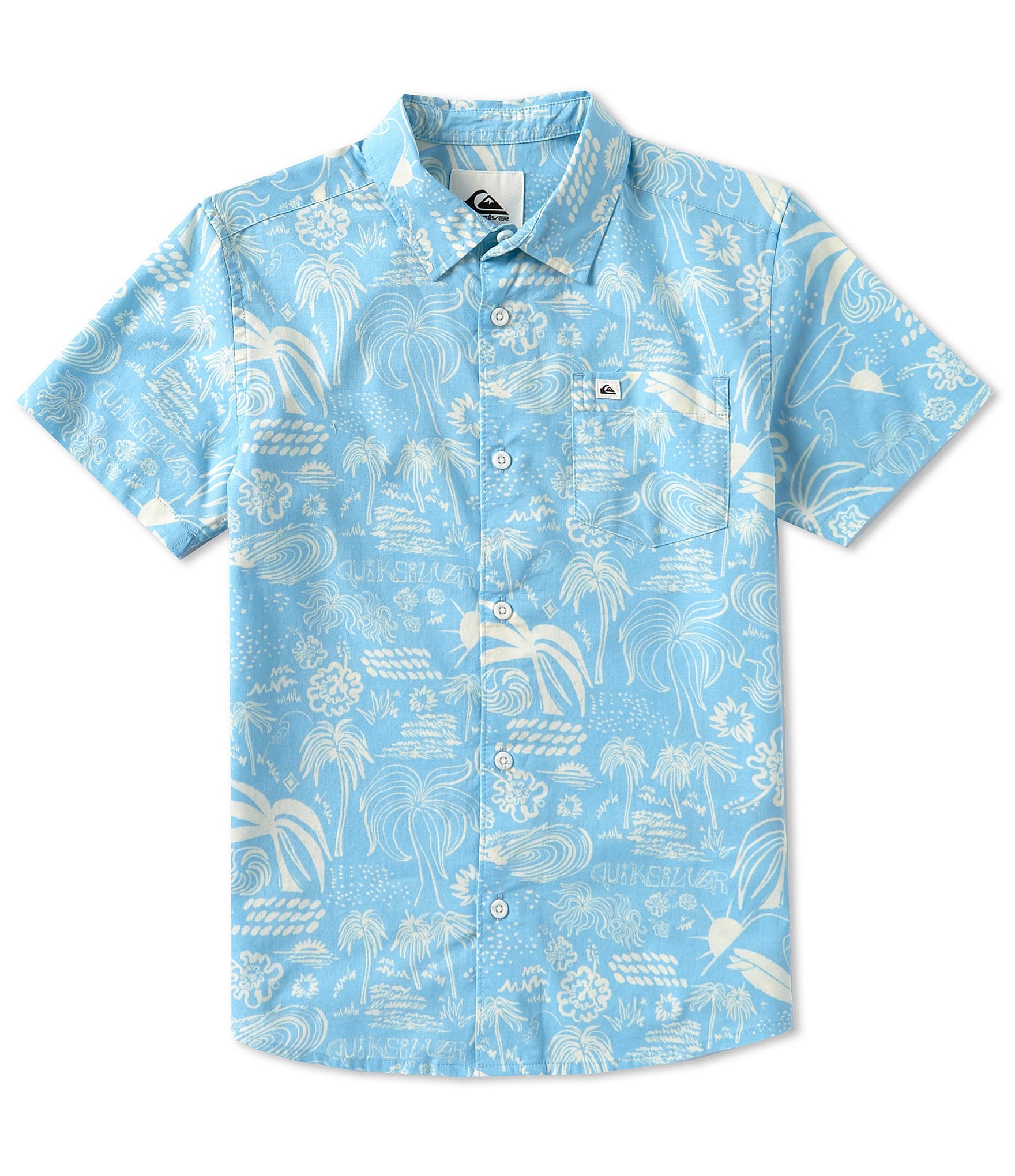 Quiksilver Big Boys 8-20 Short Sleeve Apero Flow Woven Shirt