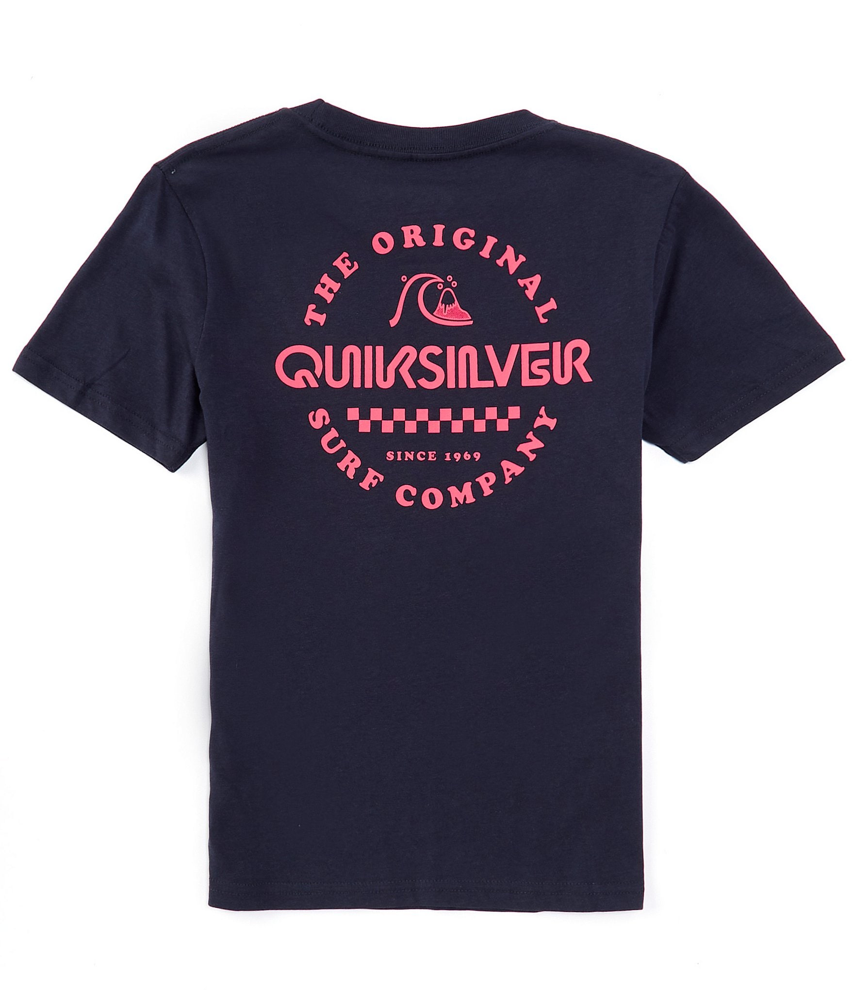 Quiksilver Big Boys 8-20 Short Sleeve Omni Checked Graphic Logo T-Shirt