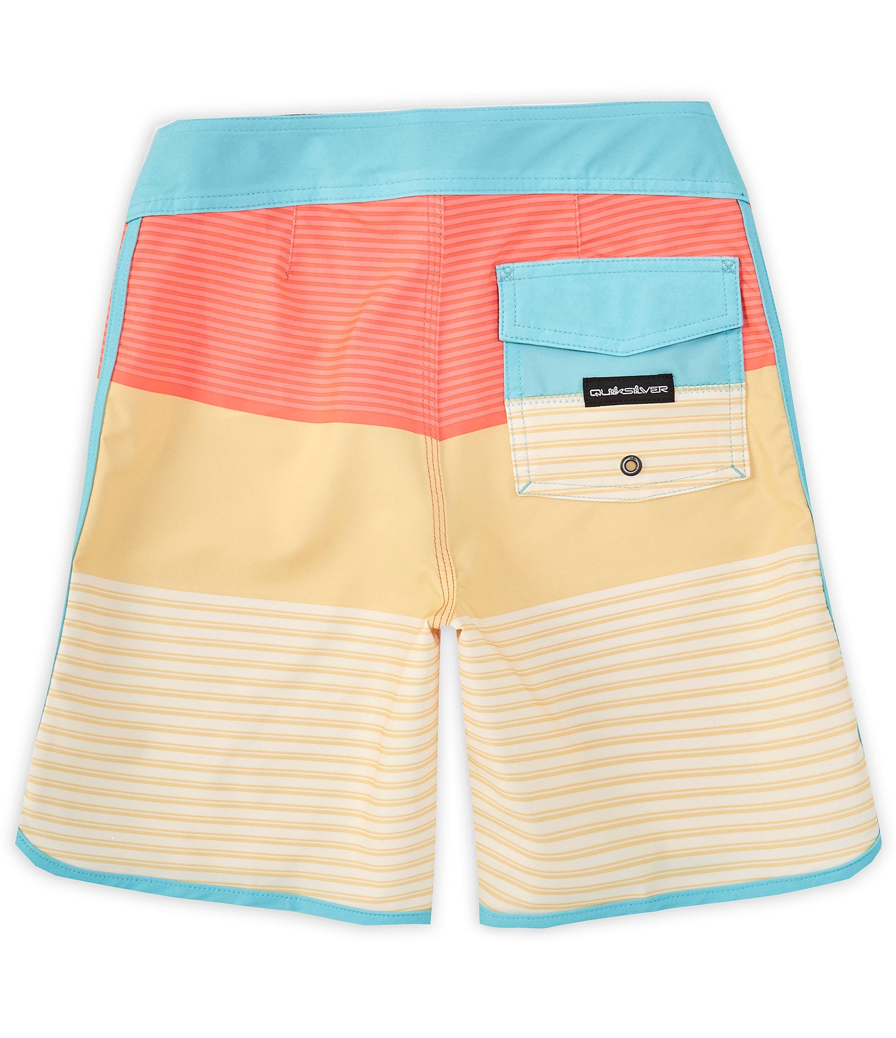 Quiksilver Big Boys 8-20 Surfsilk Tijuana 17#double; Outseam Colorblock Board Shorts