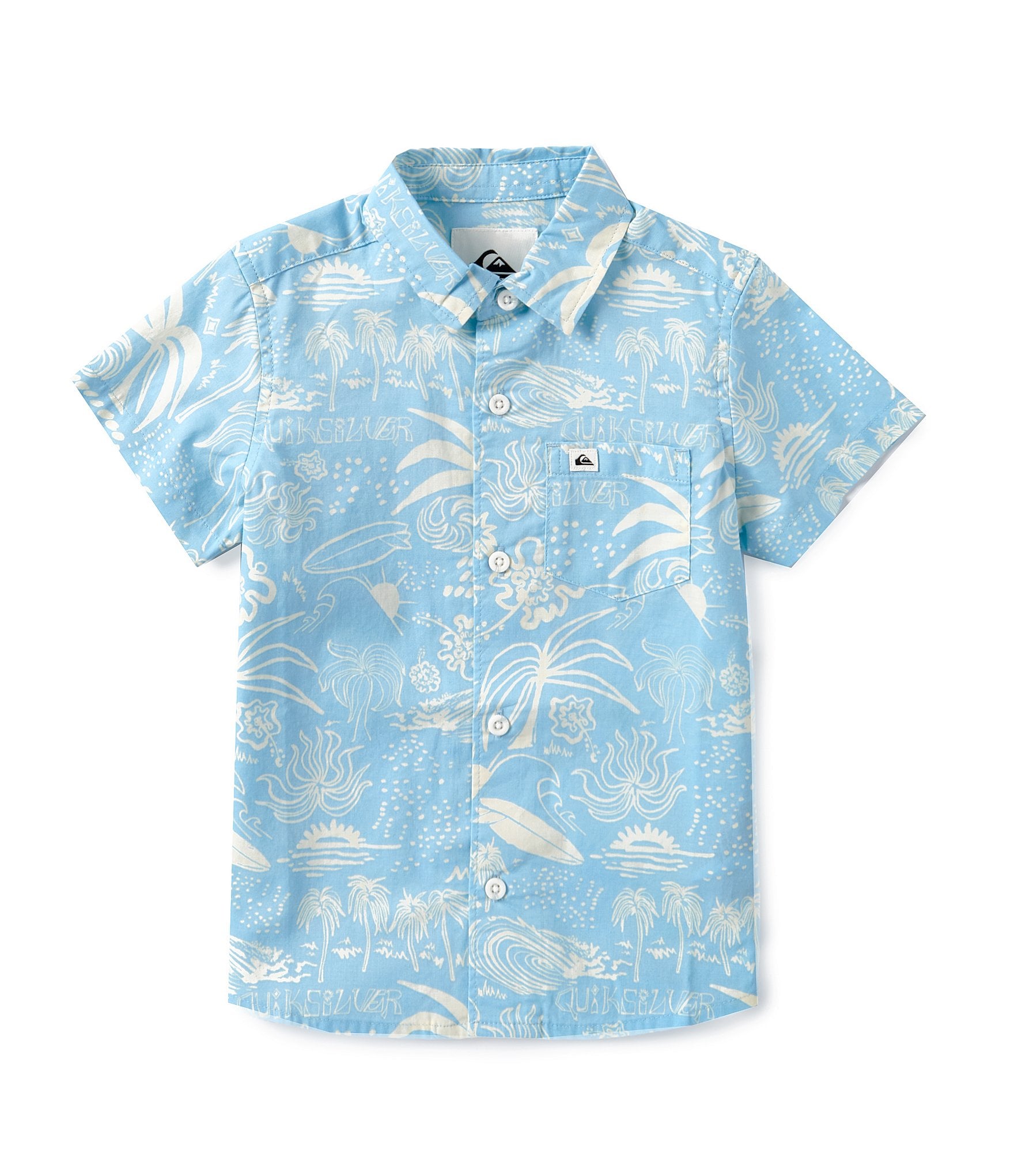 Quiksilver Little Boys 2T-7 Short Sleeve Apero Flow Classic Woven Shirt